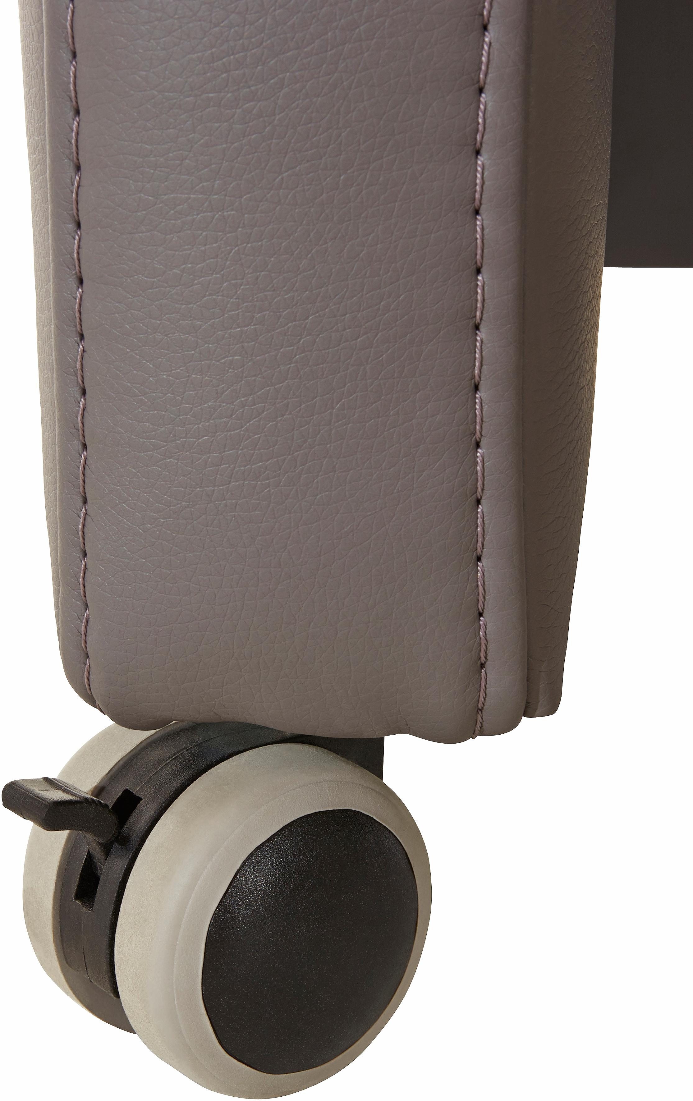 exxpo - sofa fashion Fauteuil Cortado, loungestoel op wielen, smalle armleuningen, comfortabel