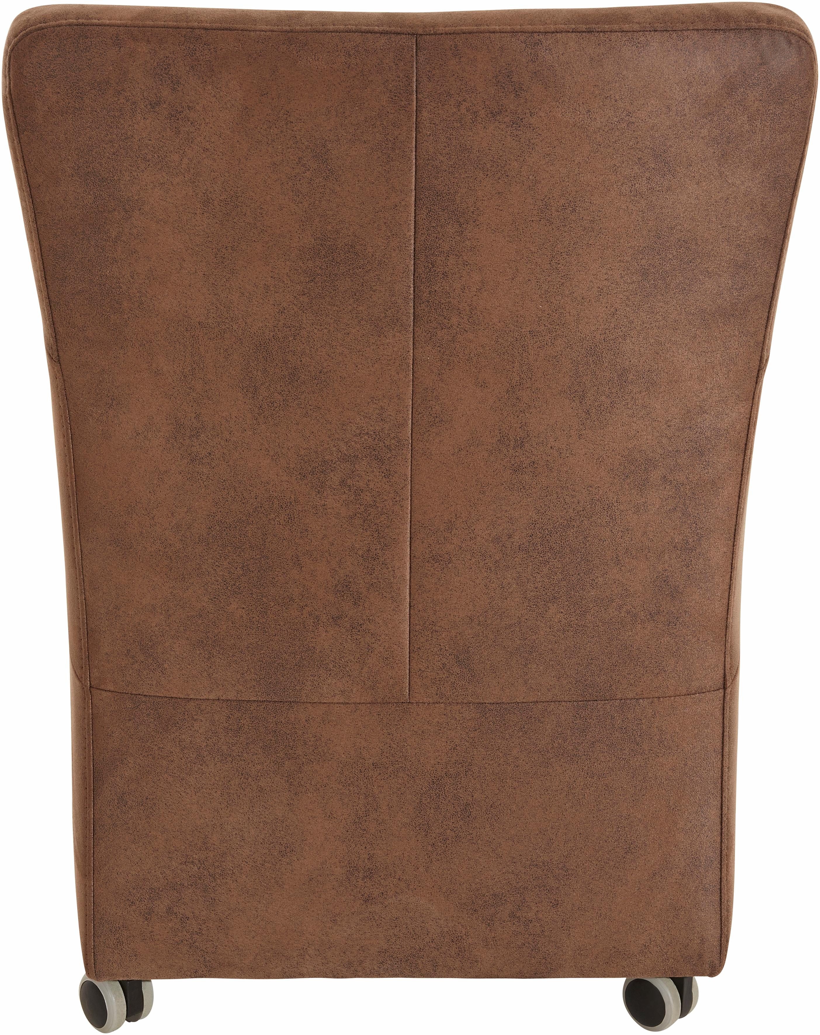 exxpo - sofa fashion Fauteuil Cortado, loungestoel op wielen, smalle armleuningen, comfortabel