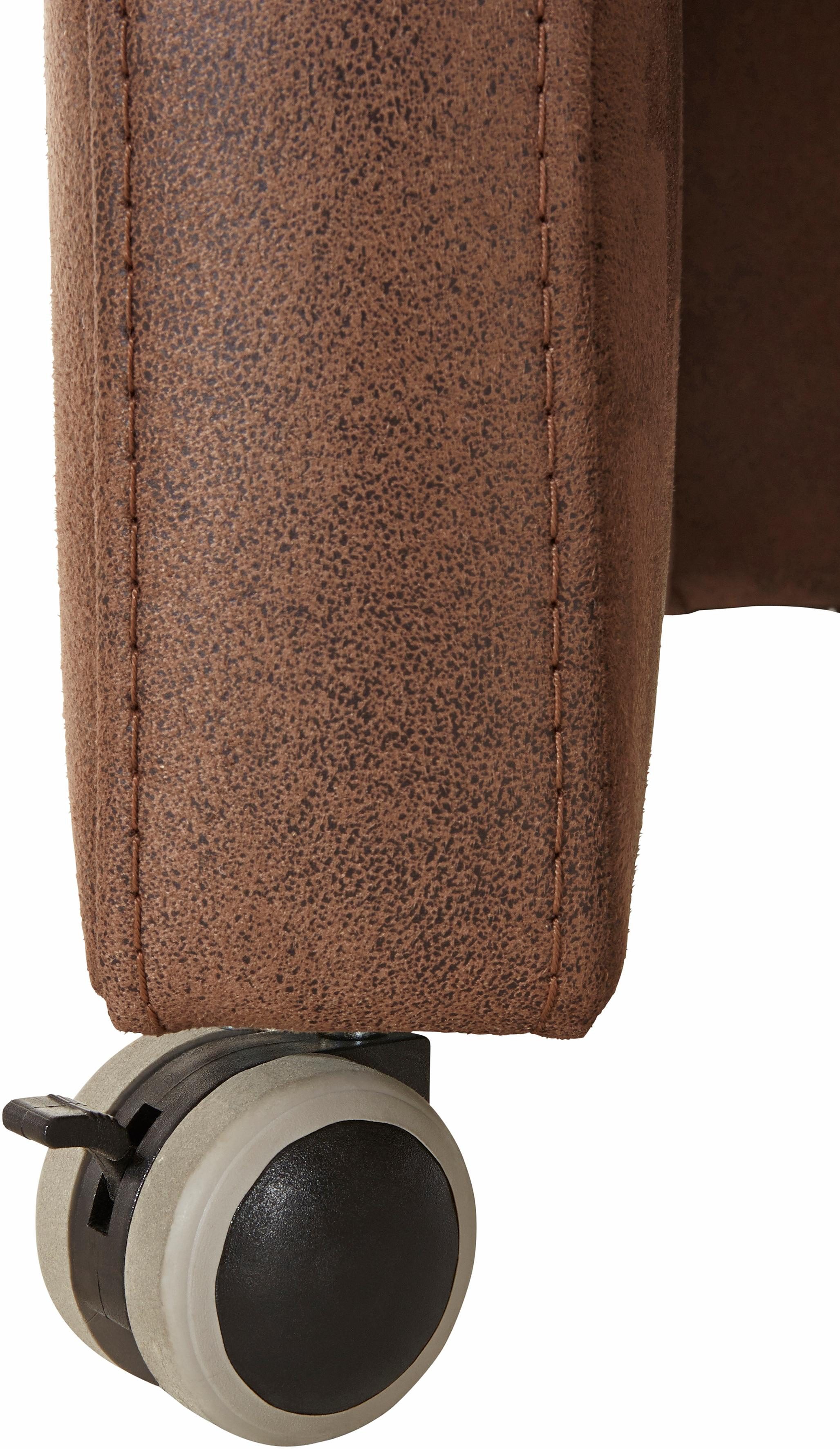 exxpo - sofa fashion Fauteuil Cortado, loungestoel op wielen, smalle armleuningen, comfortabel