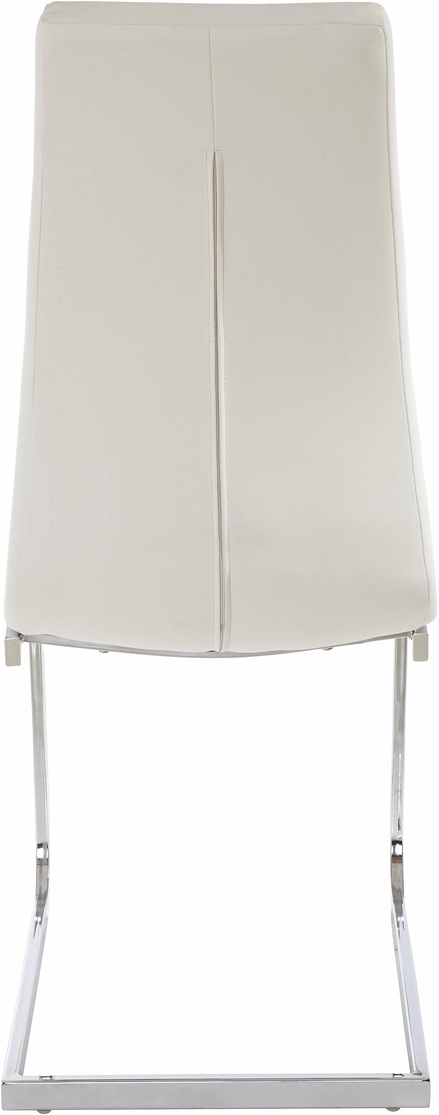 INOSIGN Vrijdragende stoel Lola set van 2 of 4, bekleding van imitatieleer of fluweelstof, chroom metalen frame (set)