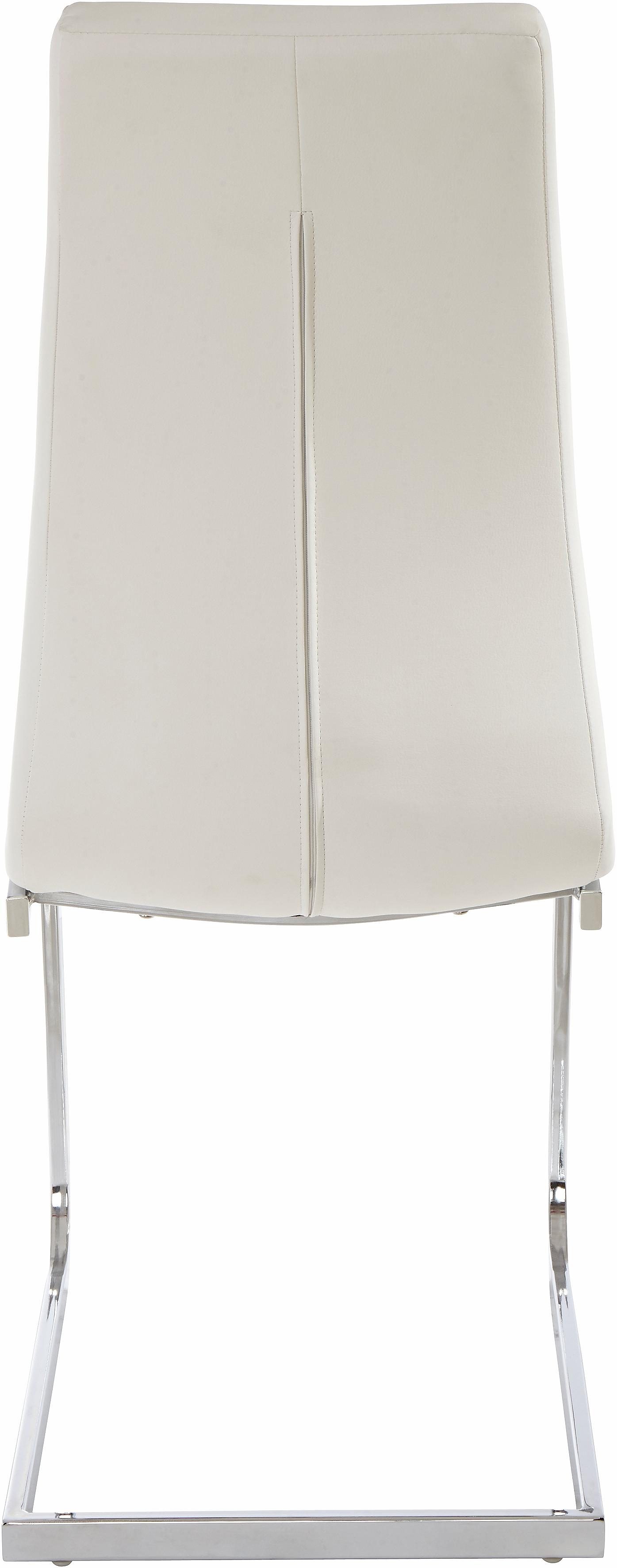 INOSIGN Vrijdragende stoel Lola set van 2 of 4, bekleding van imitatieleer of fluweelstof, chroom metalen frame (set)