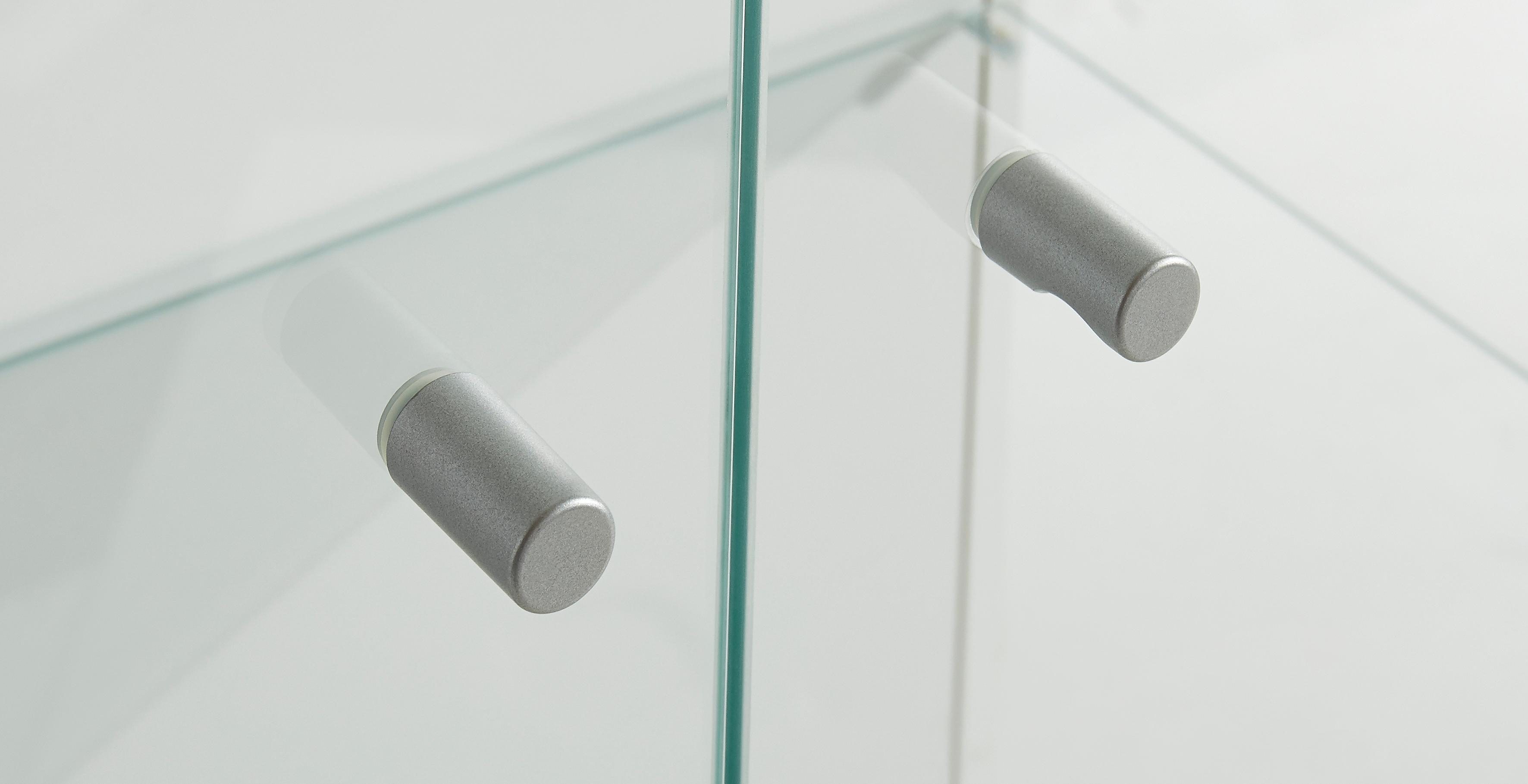 fif möbel Vitrinekast OPTIMA Staande vitrine/glasvitrine met 2 glazen deuren, perfect voor verzamelaars, verzamelvitrine