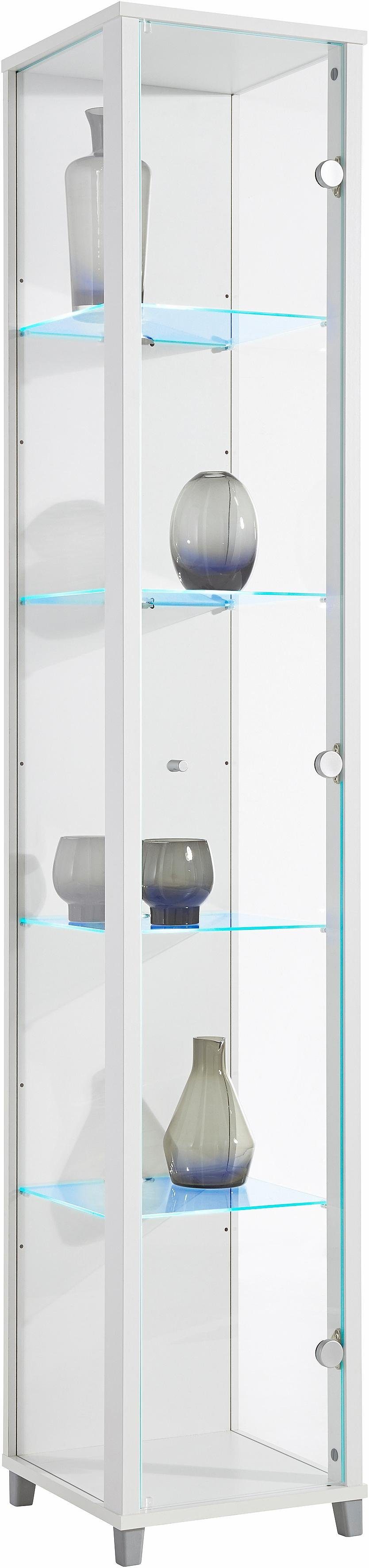 fif möbel Vitrinekast OPTIMA Staande vitrine/Glasvitrine 1x Glazen deur, perfect voor verzamelaars, verzamelvitrine