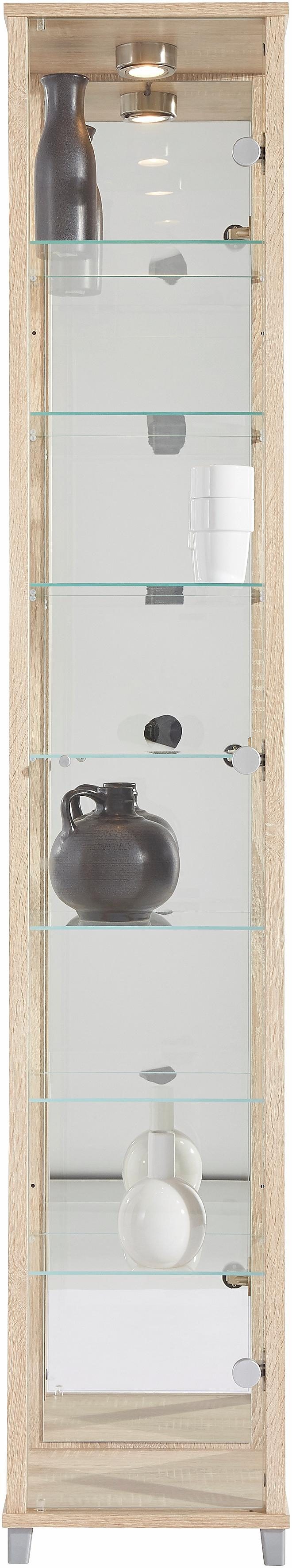 Kasten  vitrinekasten Vitrinekast met spiegelachterwand  7 glasplateaus 290482