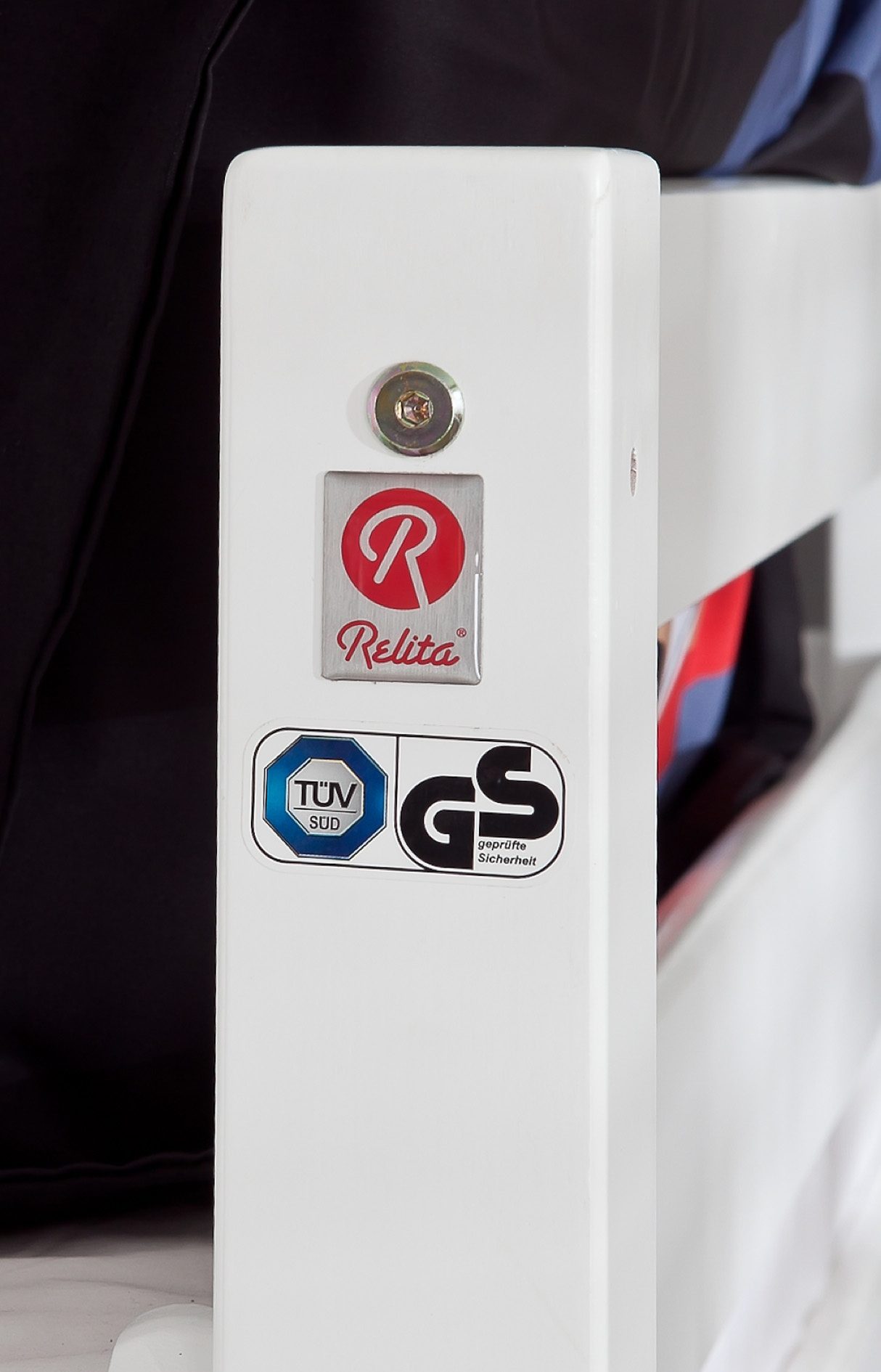 Relita Stapelbed Stefan incl. oprolbaar lattenbodem, met ladder en valbeveiliging, textiel set, beuken