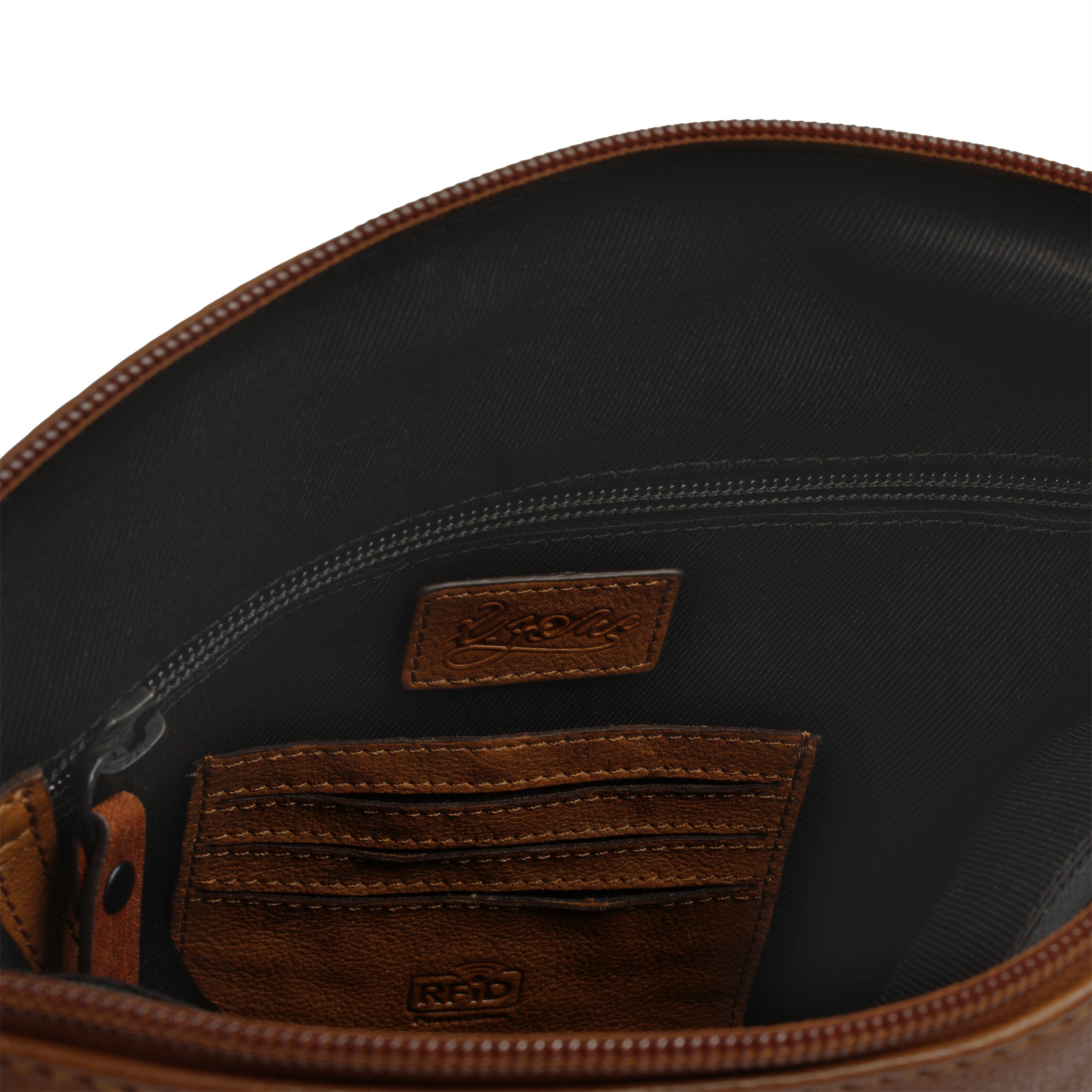 X-Zone Schoudertas RFID echt leder
