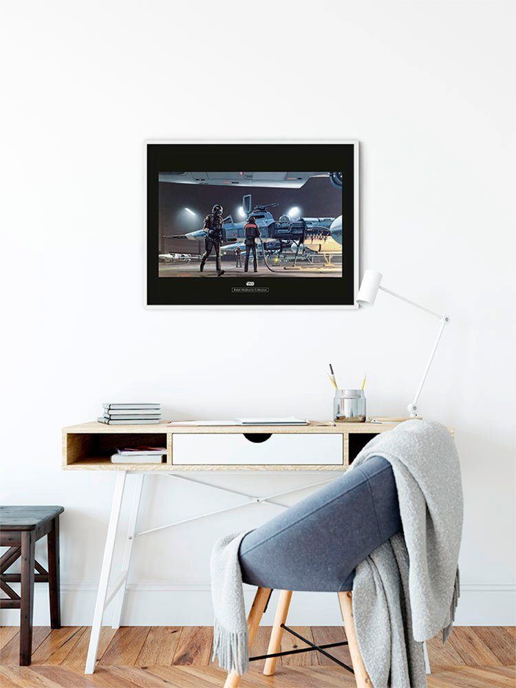 Komar Wanddecoratie Star Wars Classic RMQ Yavin Y-Wing Wanddecoratie voor de kinderkamer - zonder lijst (1 stuk)