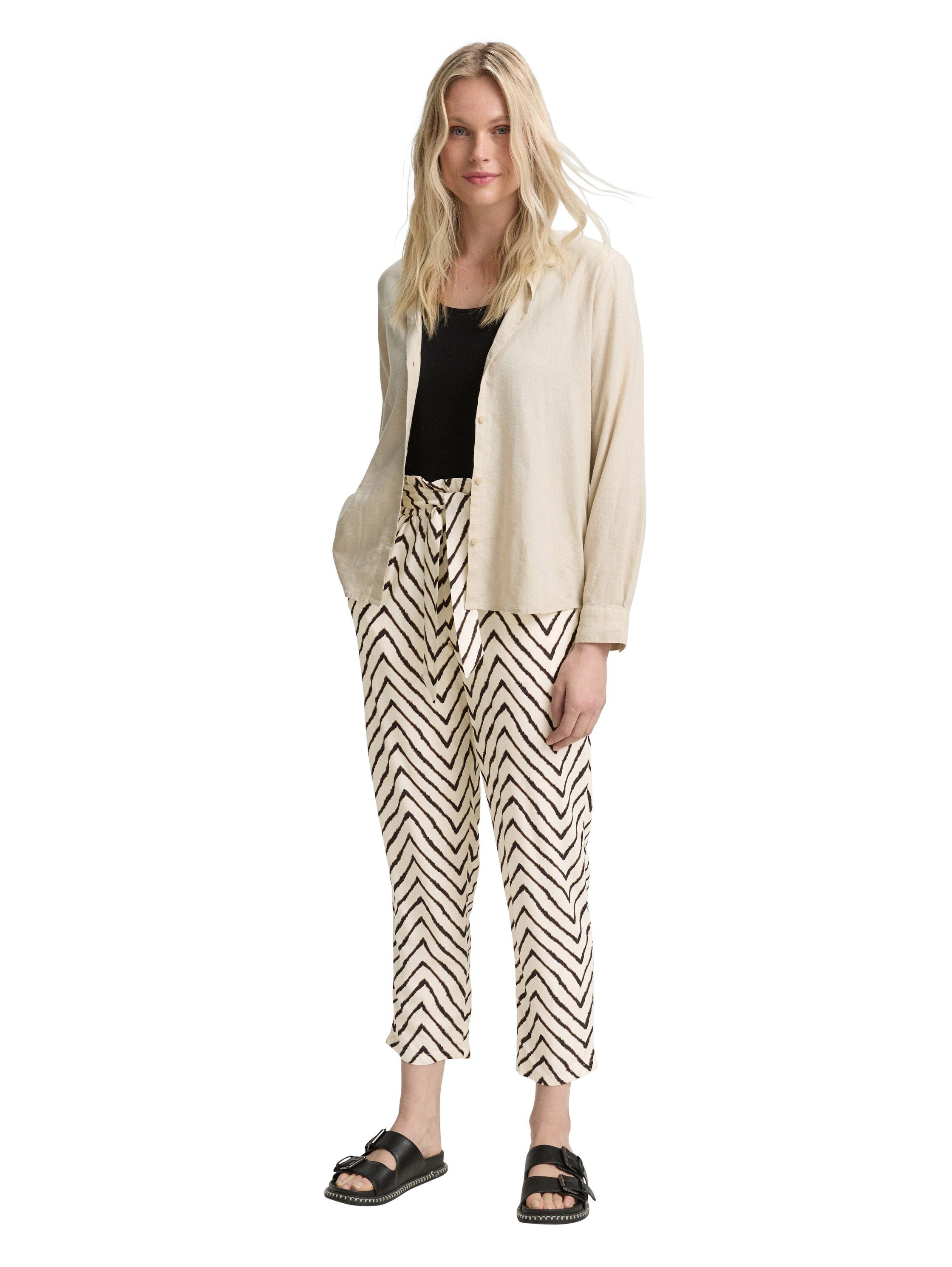 Tom Tailor Stoffen broek met een bindceintuur