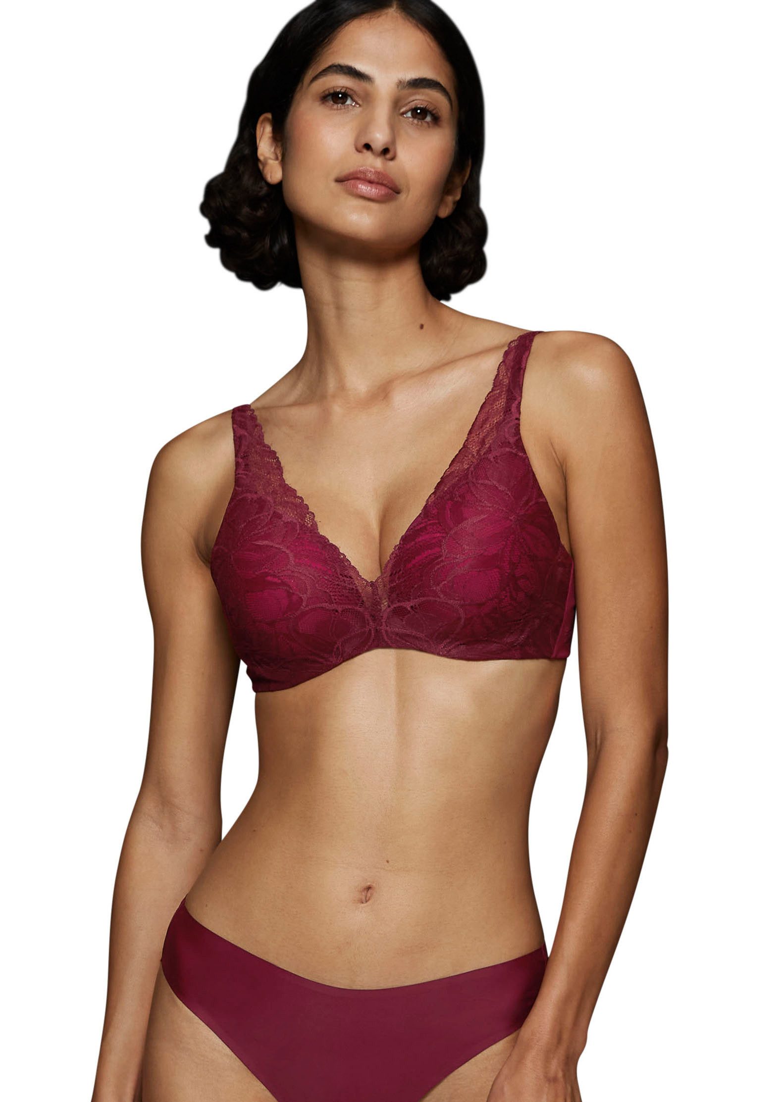 Triumph Beugel-bh Body Make-Up Illusion Lace WP dames beugel bh's maat B B rood