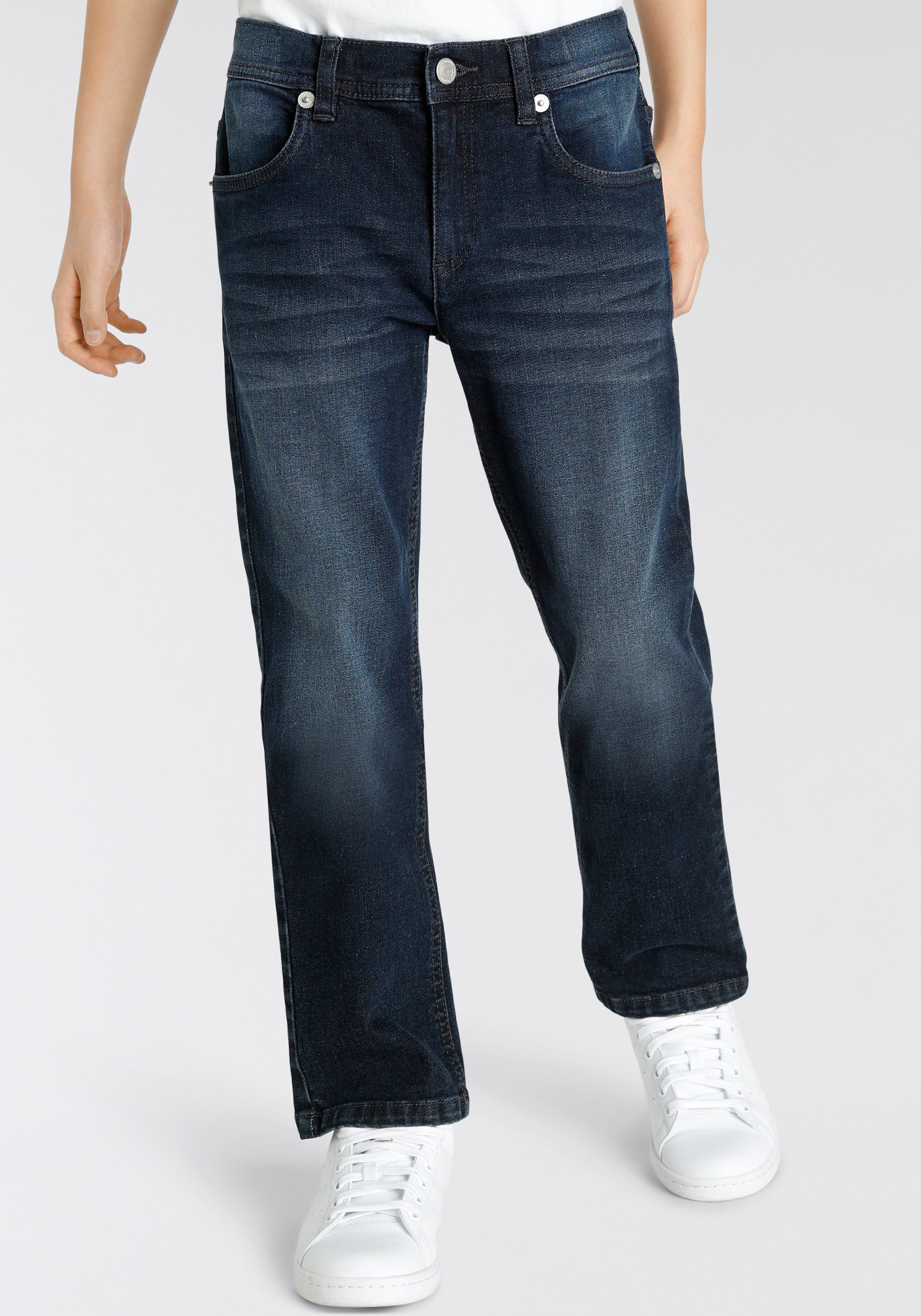 KangaROOS Stretch jeans , Regular fit, met rechte pijpen comfortabele pasvorm, rechte pasvorm, lage taille