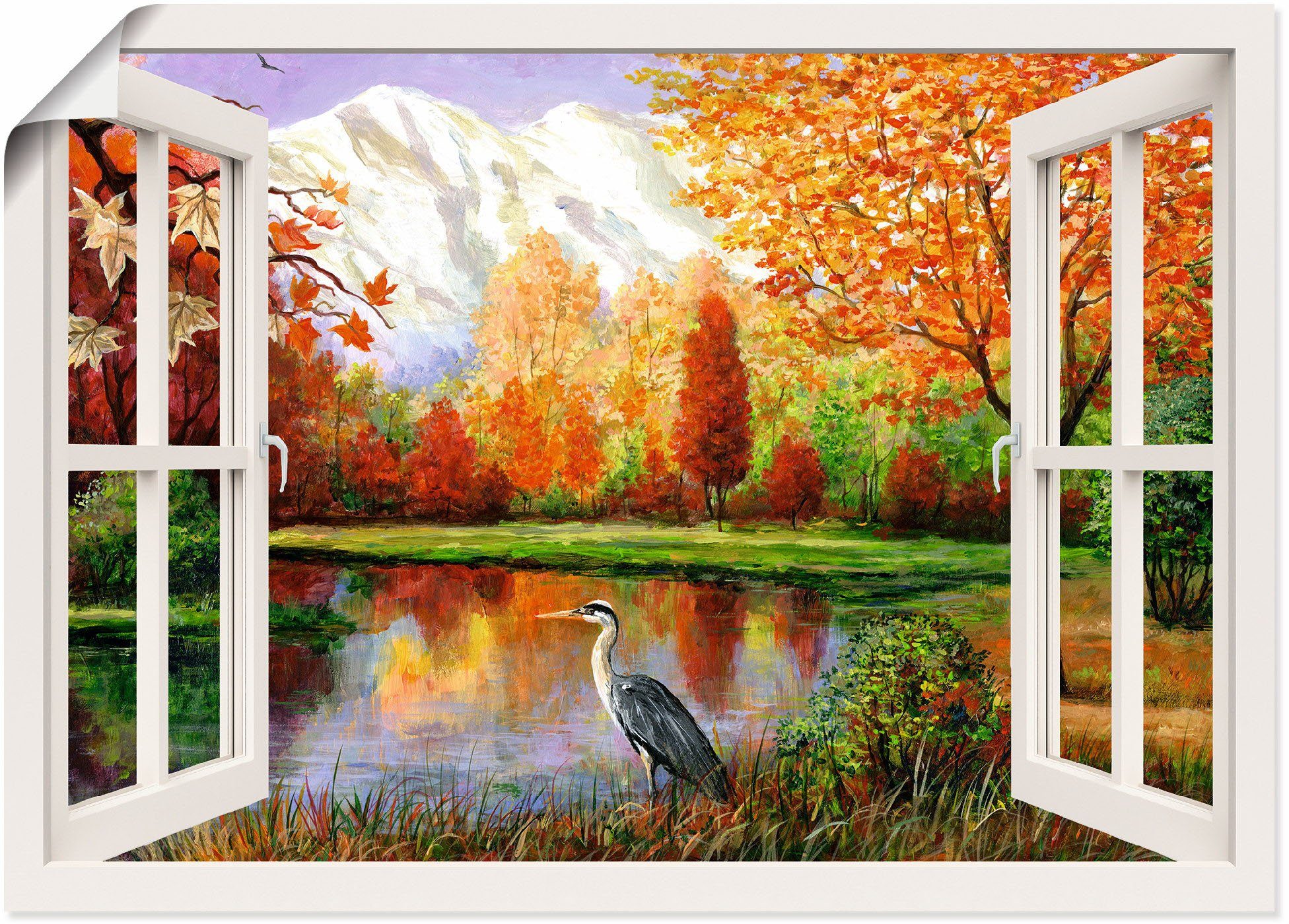 Artland Artprint Herbst am See in vele afmetingen & productsoorten - artprint van aluminium / artprint voor buiten, artprint op linnen, poster, muursticker / wandfolie ook geschikt