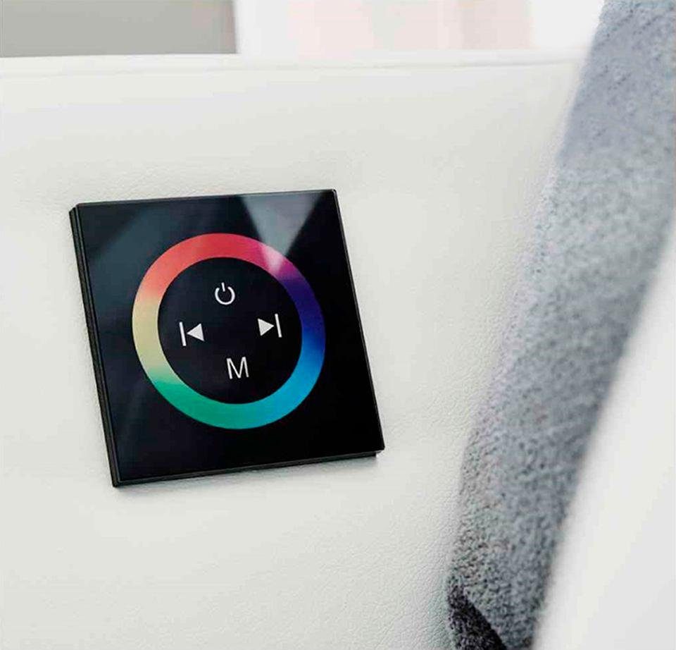 Jockenhöfer Gruppe Hoekbank Laredo L-vorm inclusief rgb-ledverlichting en bluetooth-geluidssysteem