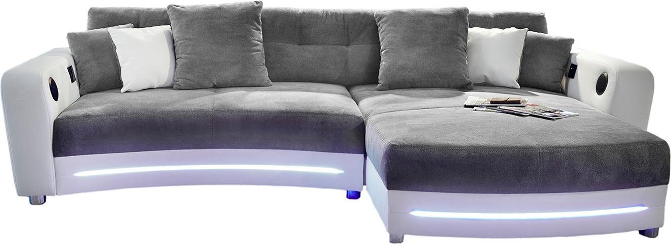 Jockenhöfer Gruppe Hoekbank Laredo L-vorm inclusief rgb-ledverlichting en bluetooth-geluidssysteem