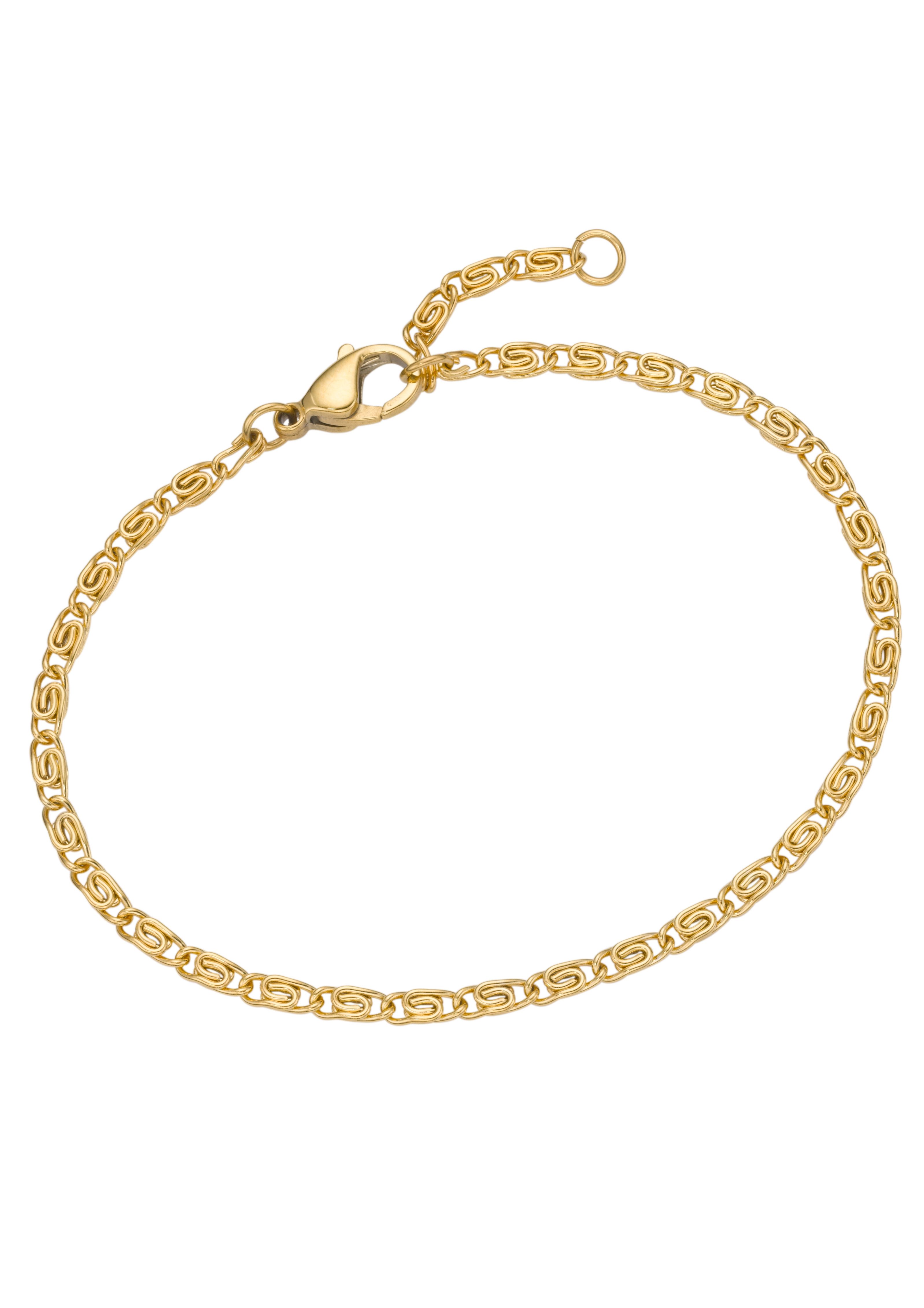 Firetti Edelstalen armband Sieraad cadeau S-panzerketting, 3,45 mm breed dames armbanden maat ca. 20 cm lang goud