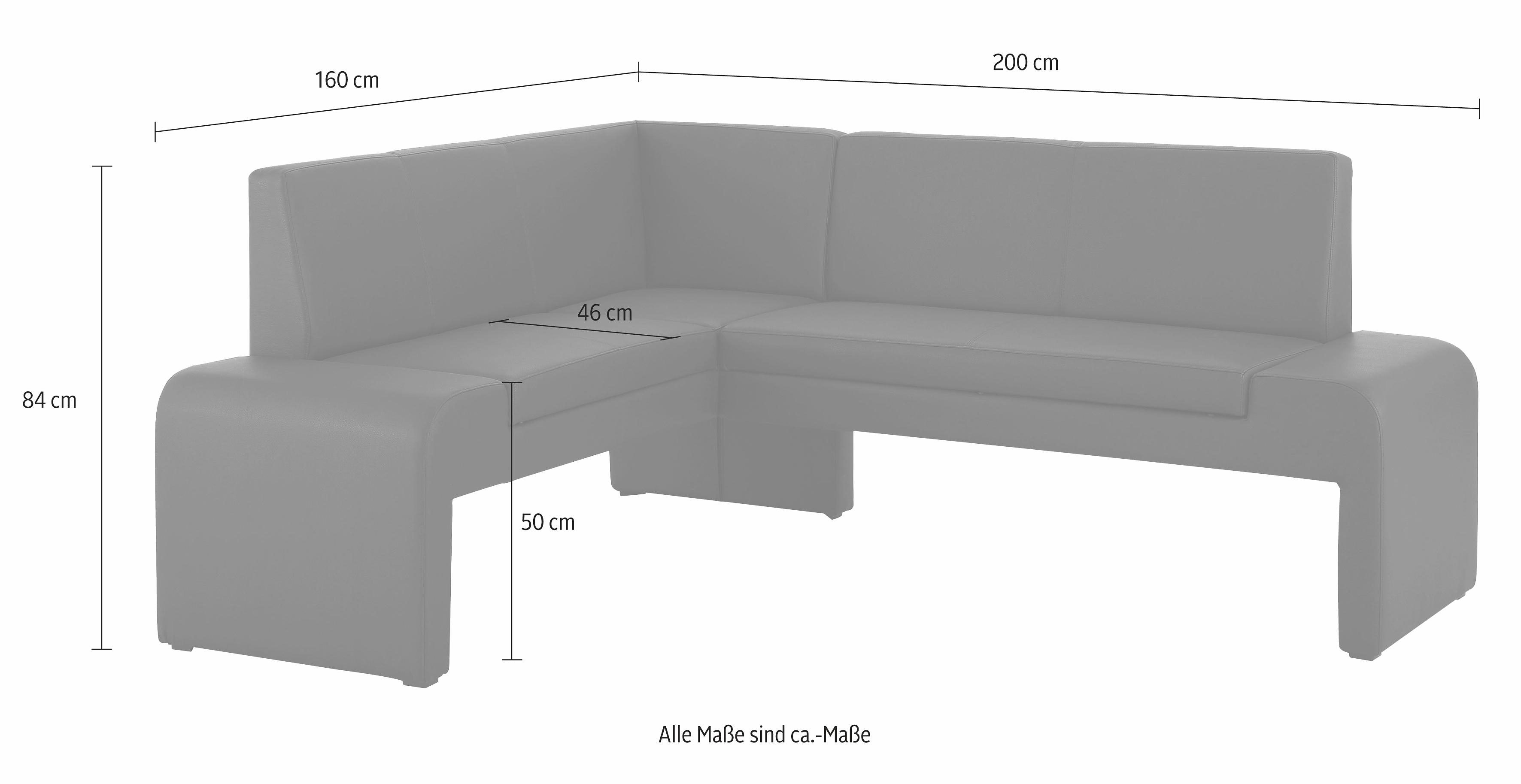 Home affaire Hoekbank Bologna in 2 afmetingen (lange zijde 180 of 200 cm), verschillende kwaliteiten