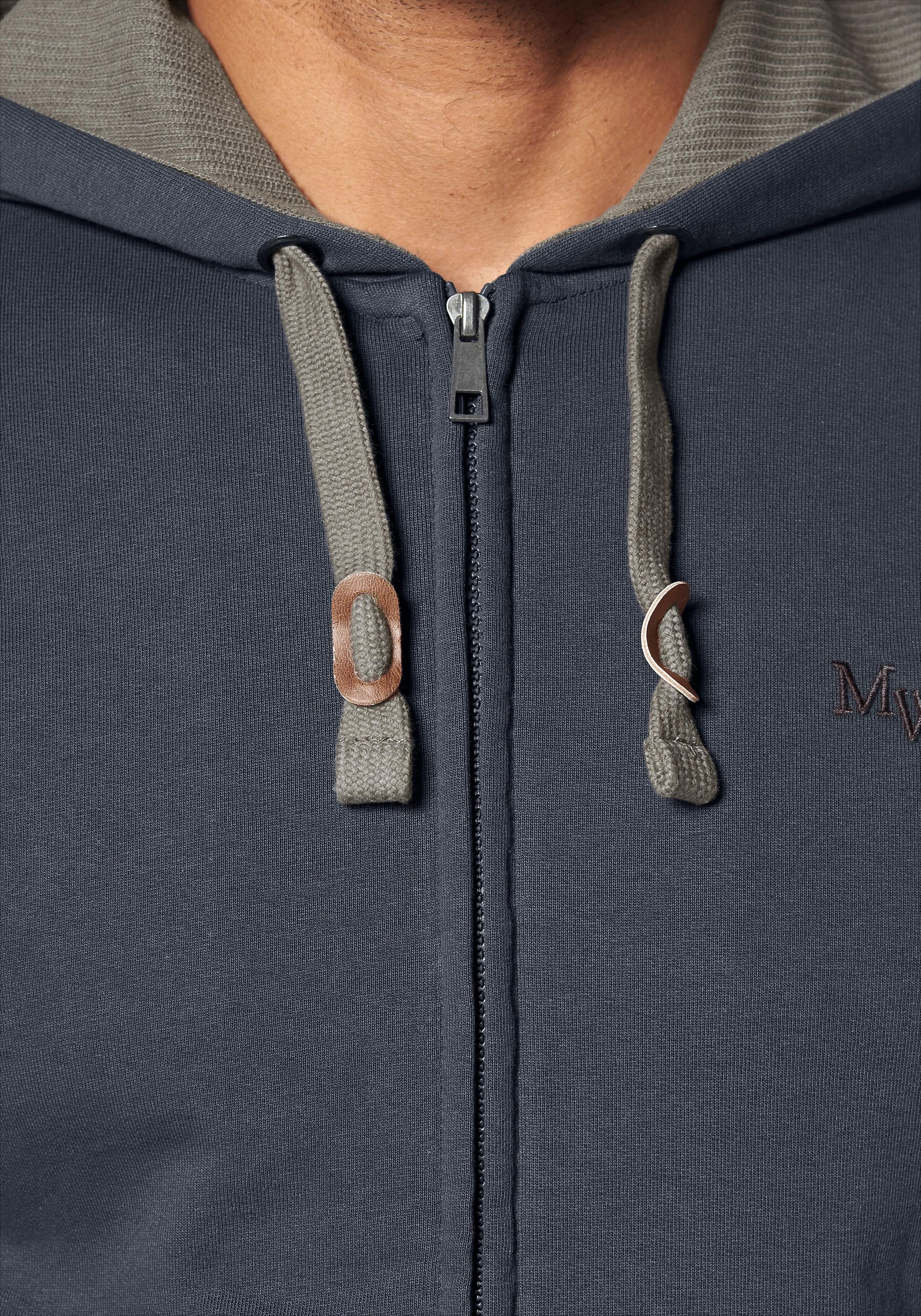 Man's World Capuchonsweatvest met contrastkleurige voering