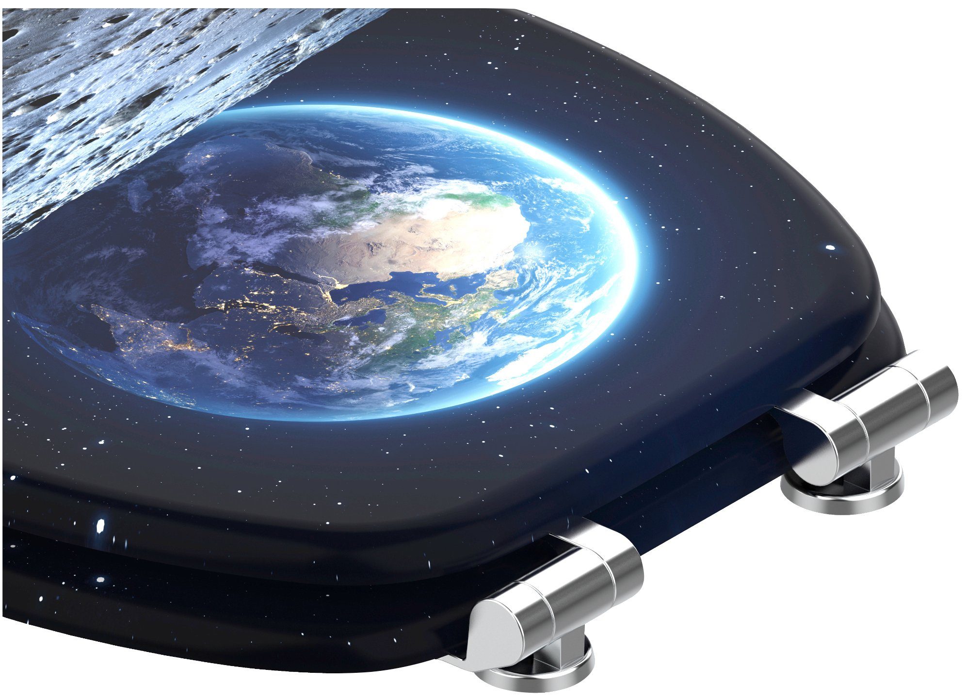 Sanilo Toiletzitting Earth met softclosemechanisme, bxl: 37,7x 42,0 - 47,0 cm