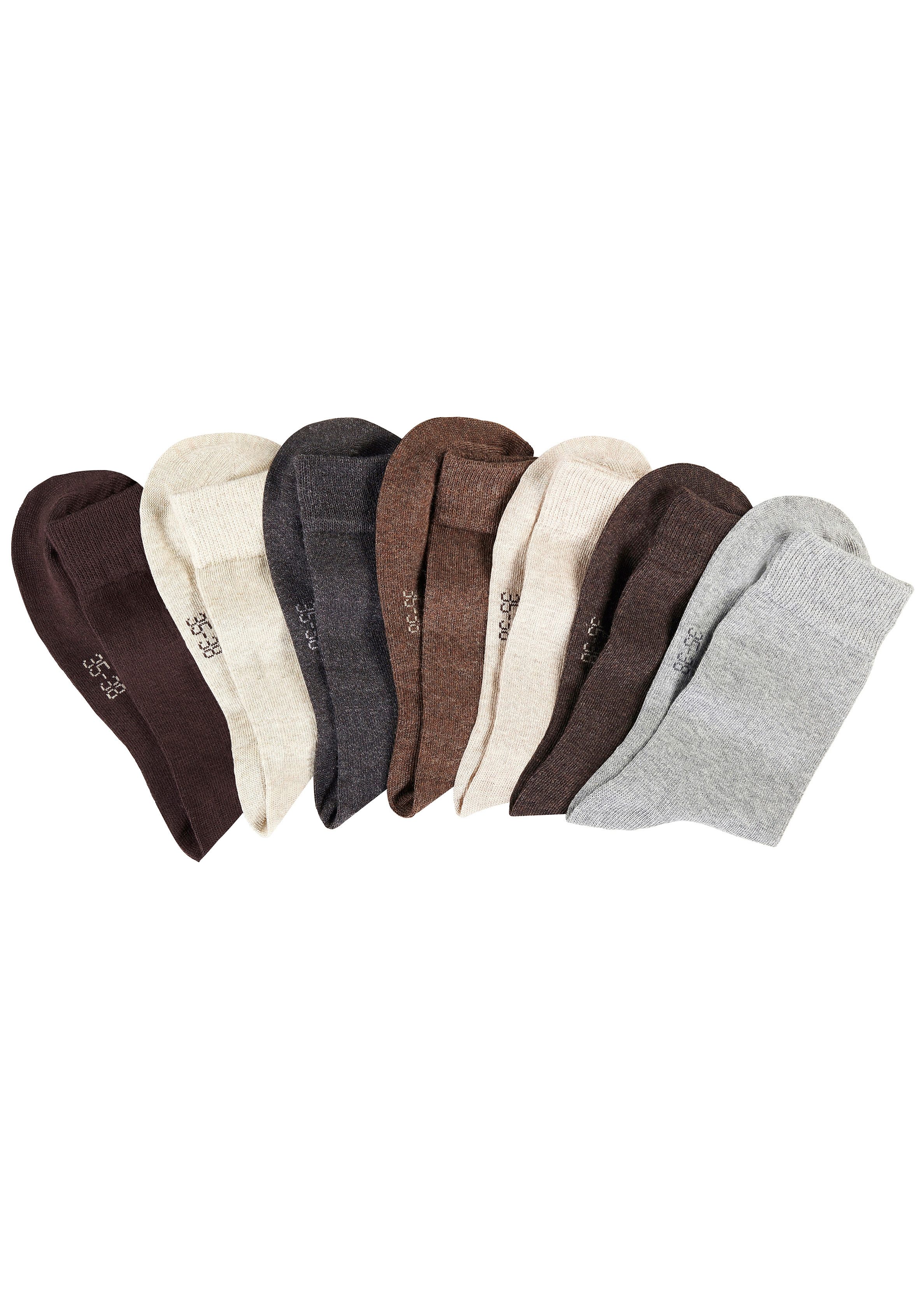 Lavana Basic sokken met knelvrije boord (set, 7 paar)