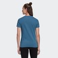 adidas performance t-shirt loungewear essentials slim 3-strepen blauw