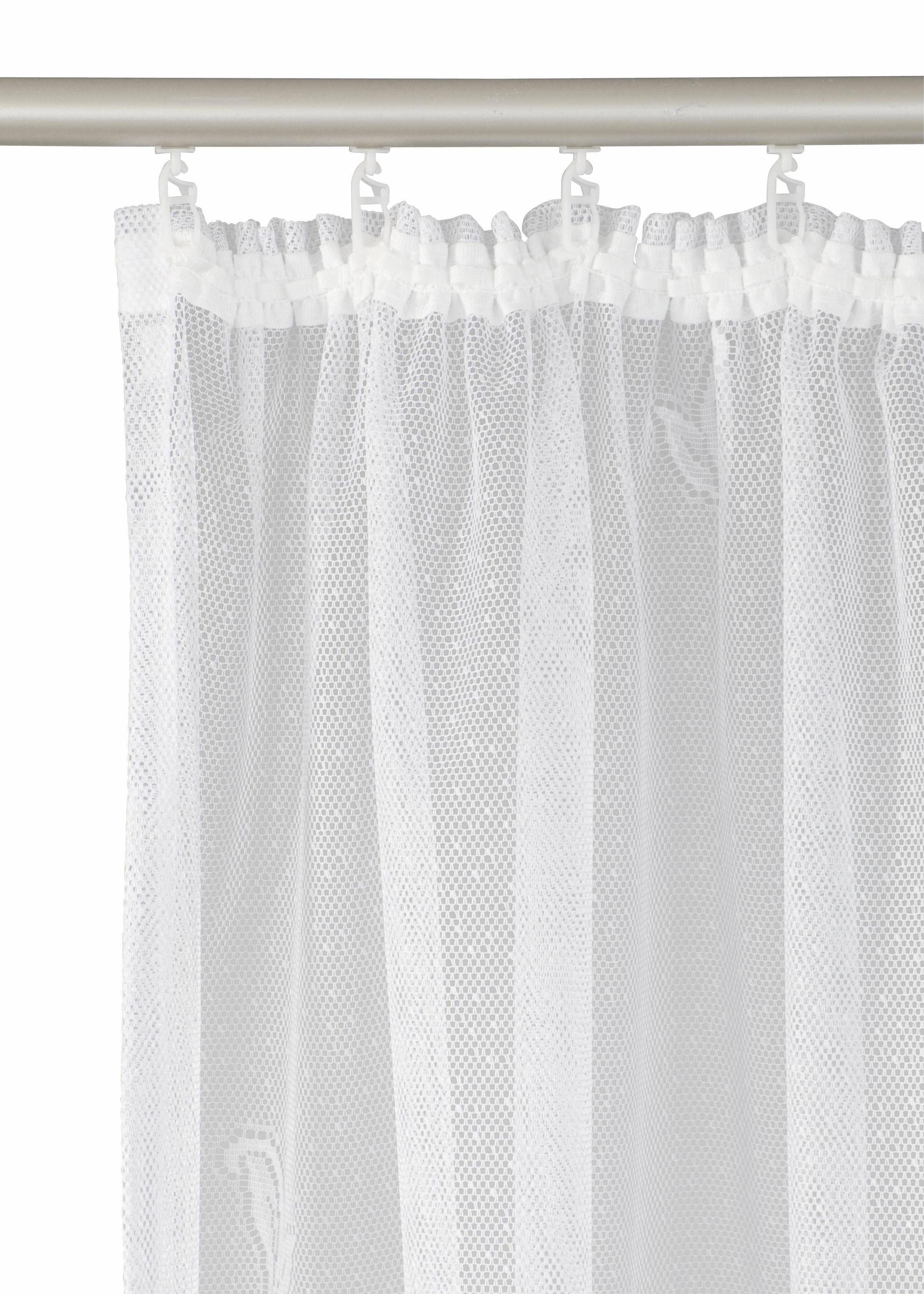 Weckbrodt Gordijn Wismar Jacquard, gestructureerd, allover, bloemig, halfdoorzichtig, bies, store (1 stuk)