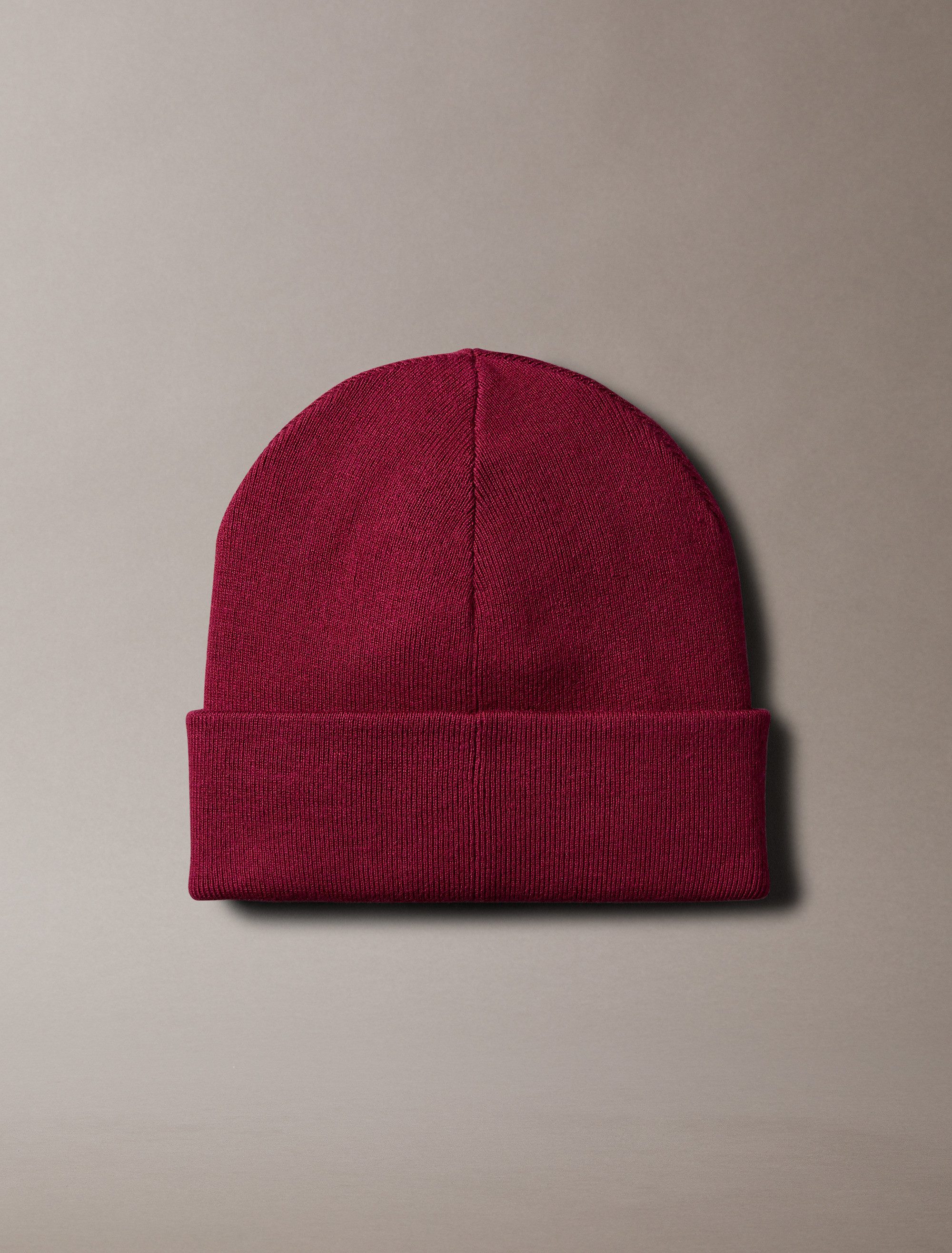 Calvin Klein Gebreide muts CK FINE RIB BEANIE