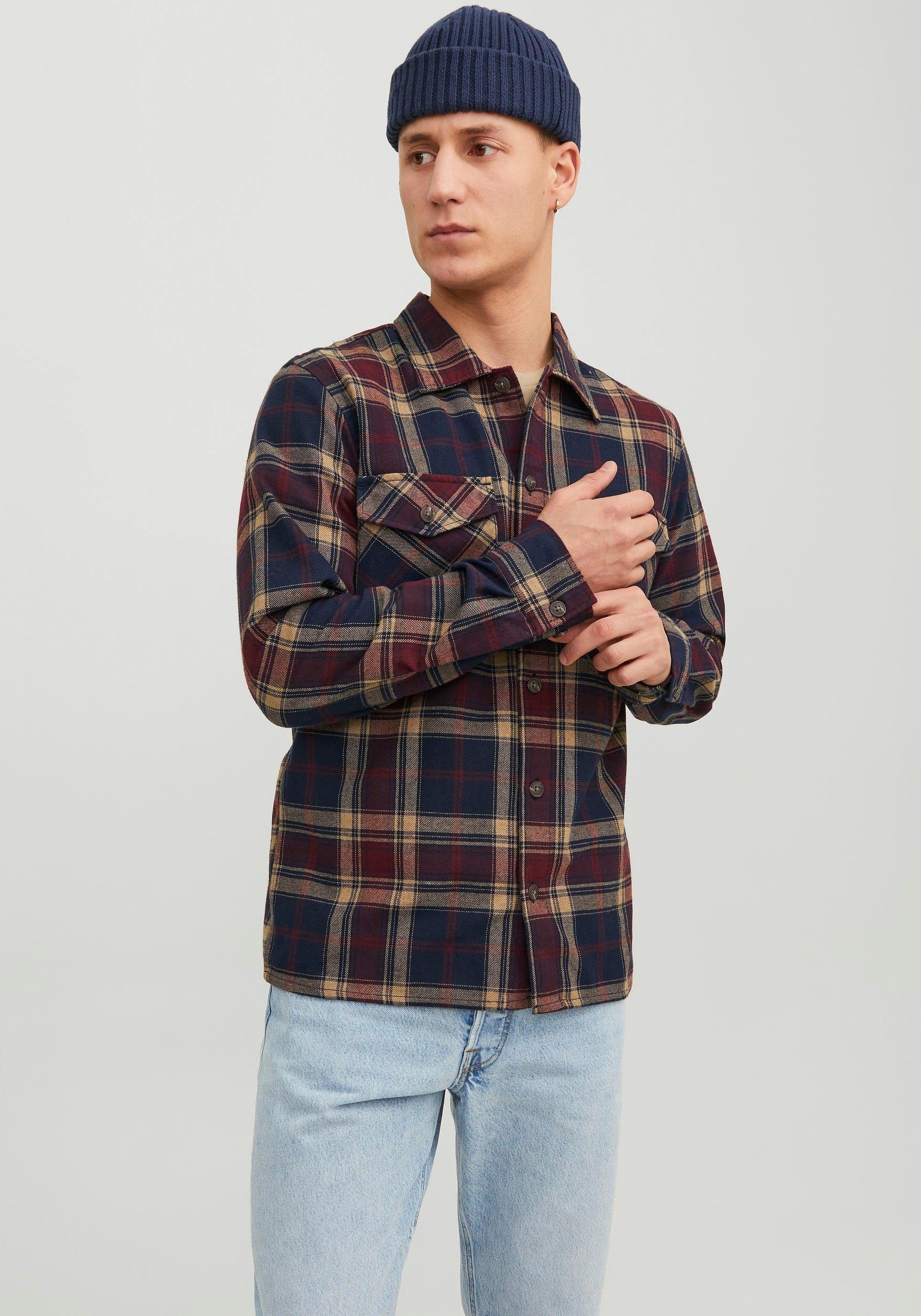 Jack & Jones Overhemd met lange mouwen JJEEDDIE OVERSHIRT LS NOOS