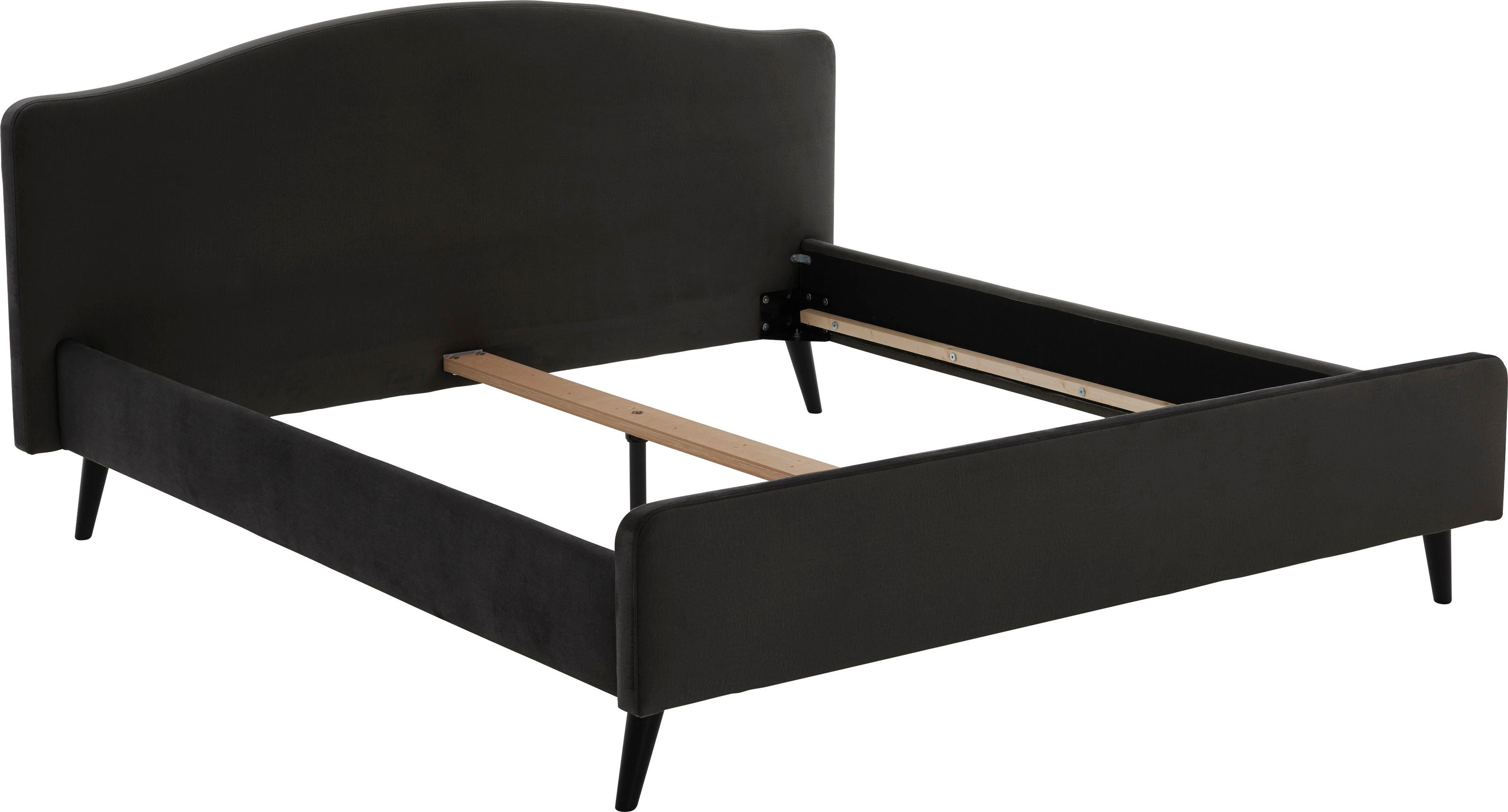 ATLANTIC home collection Gestoffeerd bed Tamiga met massief houten poten