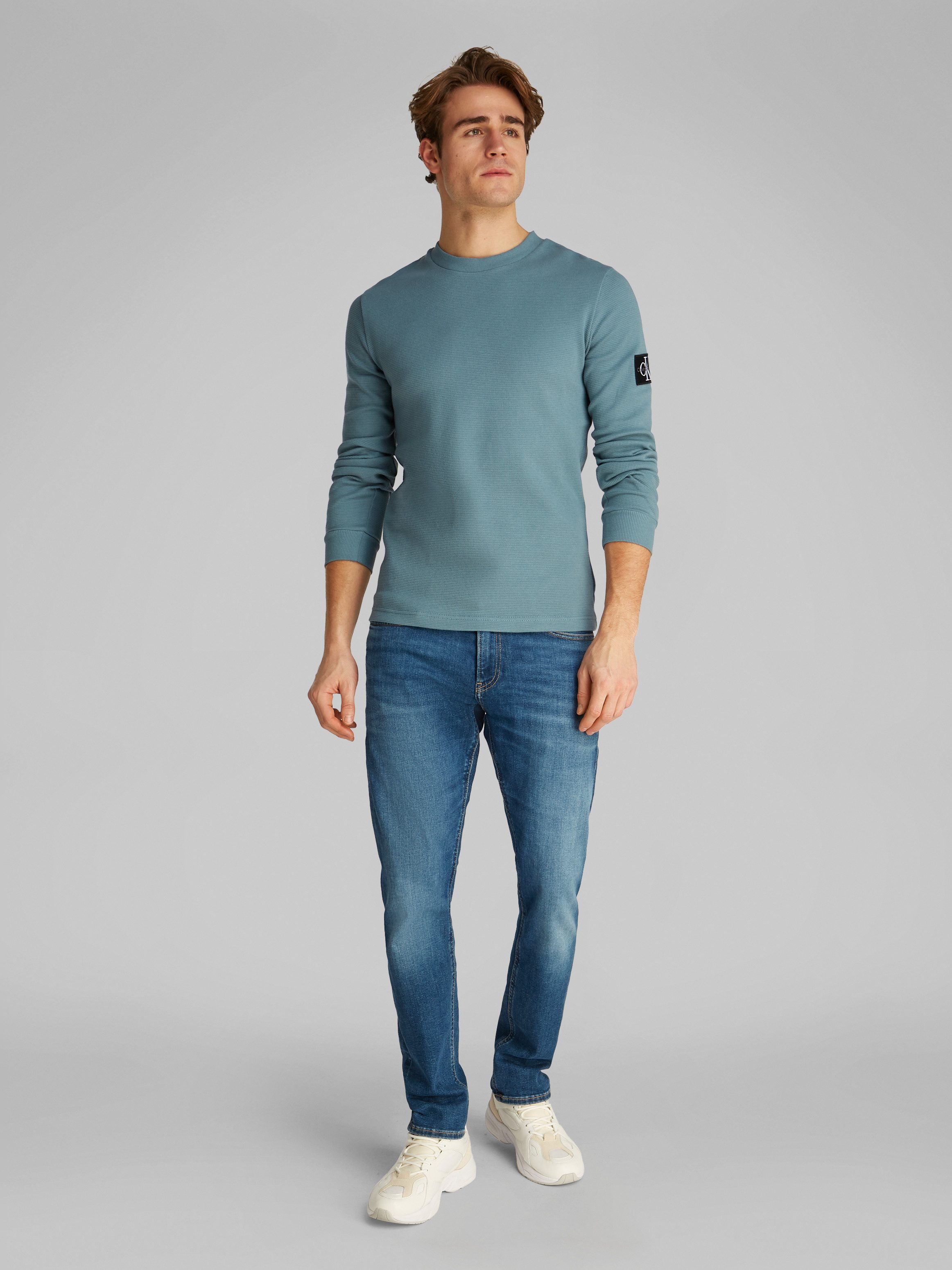 Calvin Klein Shirt met lange mouwen BADGE WAFFLE LS TEE
