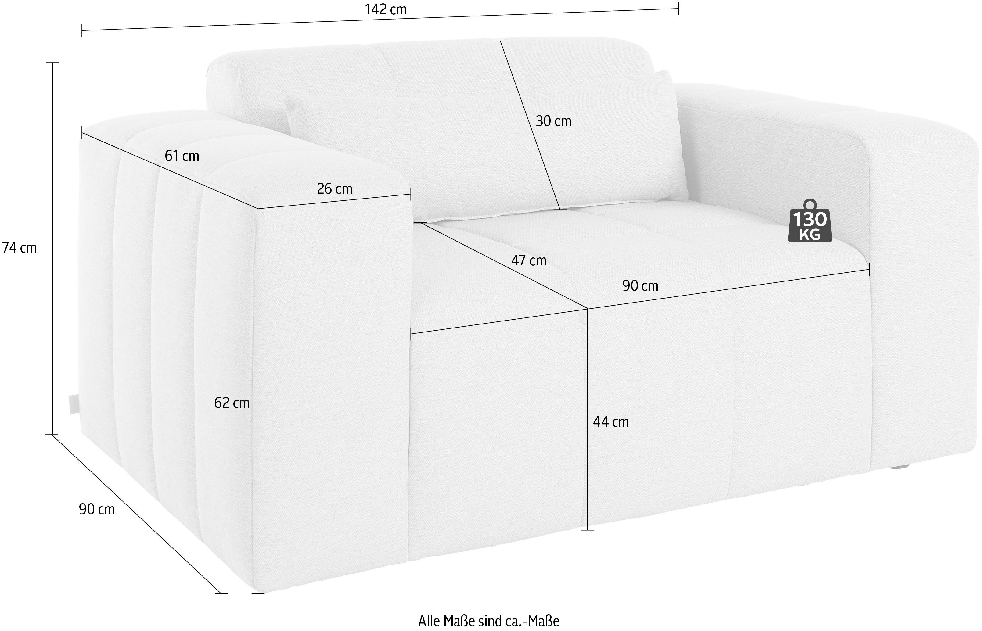 LeGer Home by Lena Gercke Loveseat Maileen Stoel passend bij de moduleserie "maileen" - apart plaatsbaar