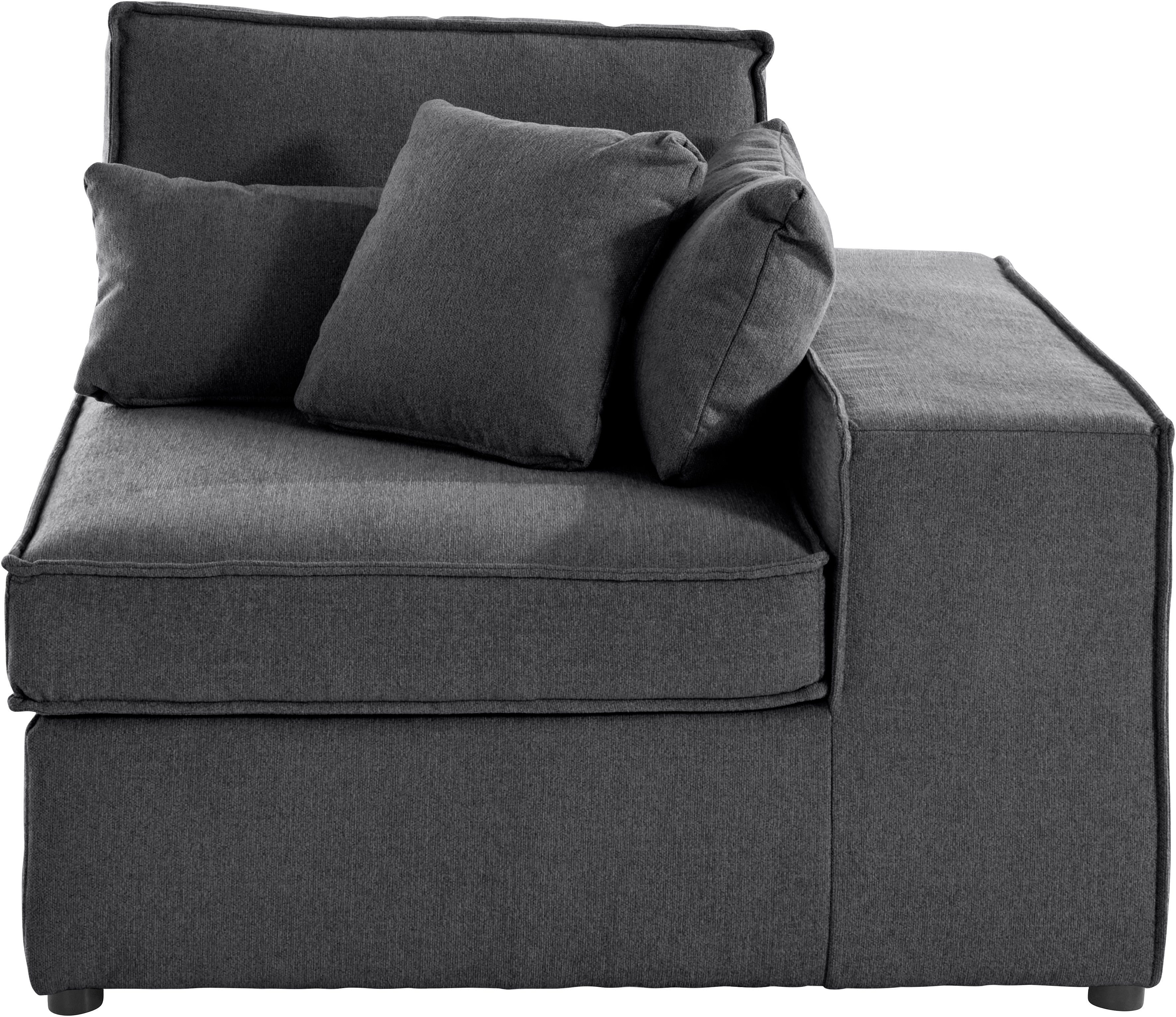 RAUM.ID Sofaelement Florid als deel van een modulaire bank, stevig zitcomfort, ook in cord zwart, modulaire banken, 100 cm
