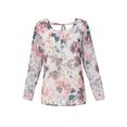 aniston casual blouse zonder sluiting met een romantische bloemenprint roze