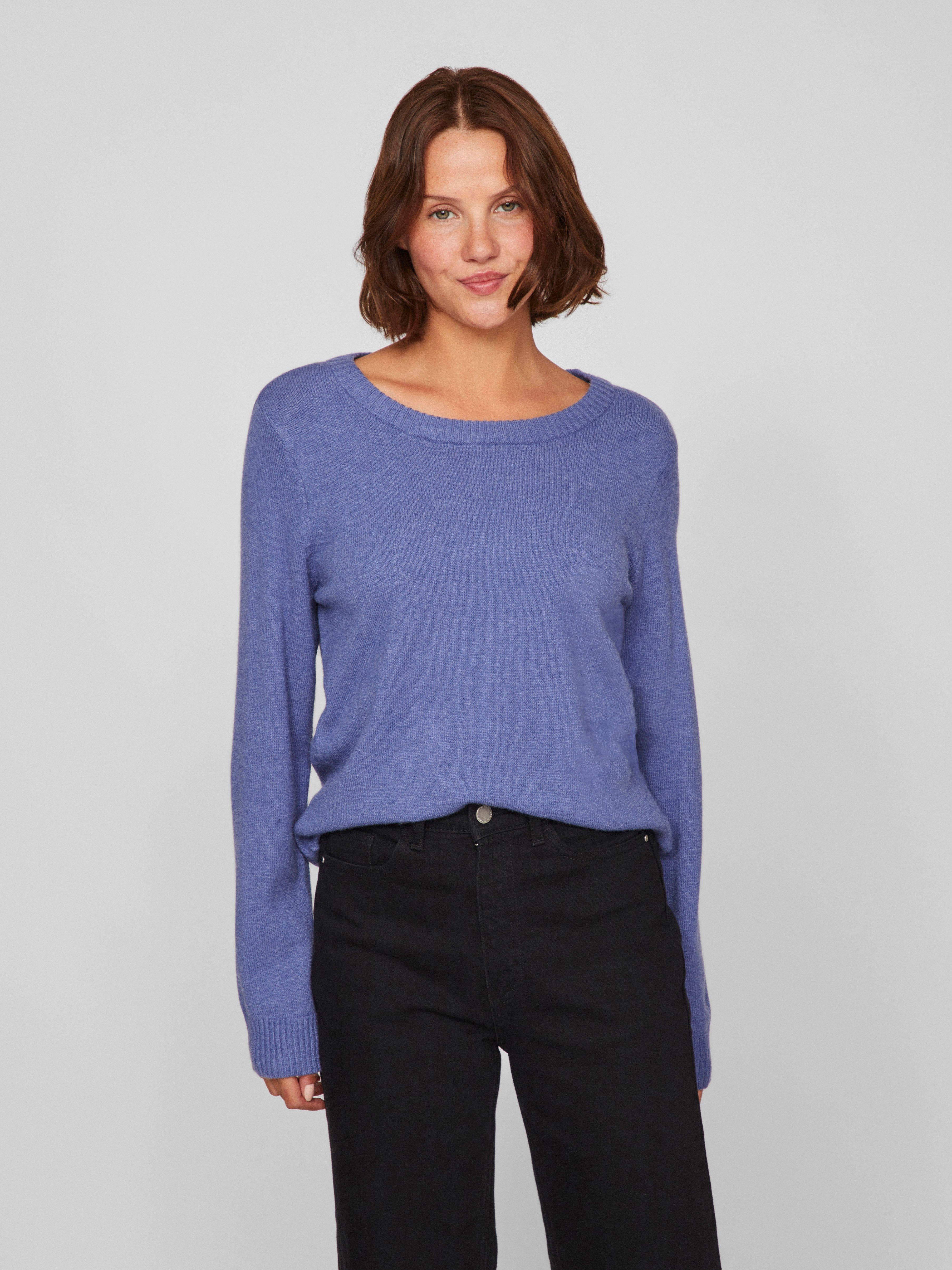 Vila Trui met ronde hals VIRIL O-NECK L-S KNIT TOP NOOS