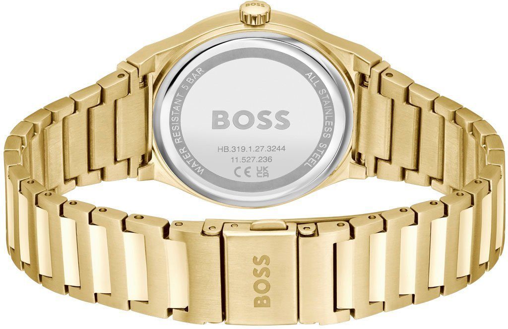 Boss Kwartshorloge CANDOR DAMES Dameshorloge, horloge, glow-in-the-dark indices, roestvrijstalen band