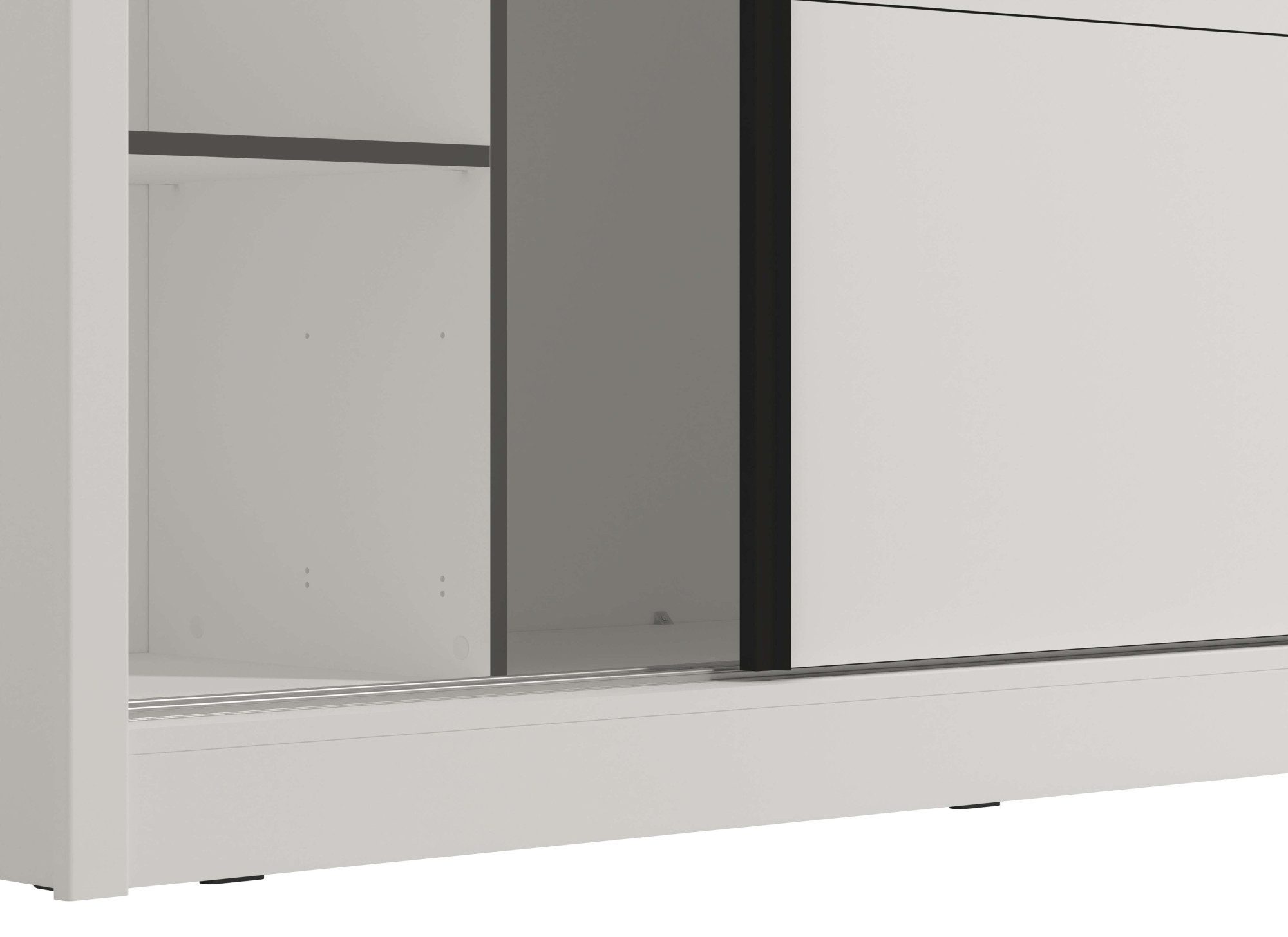 INOSIGN Schuifdeurkast Albi, slaapkamerkast, linnenkast in cashmere of wit Kledingkast met spiegel MET binneninrichting, FSC®-gecertificeerd