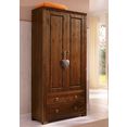 home affaire kledingkast gotland hoogte 178 cm, met houten deuren bruin