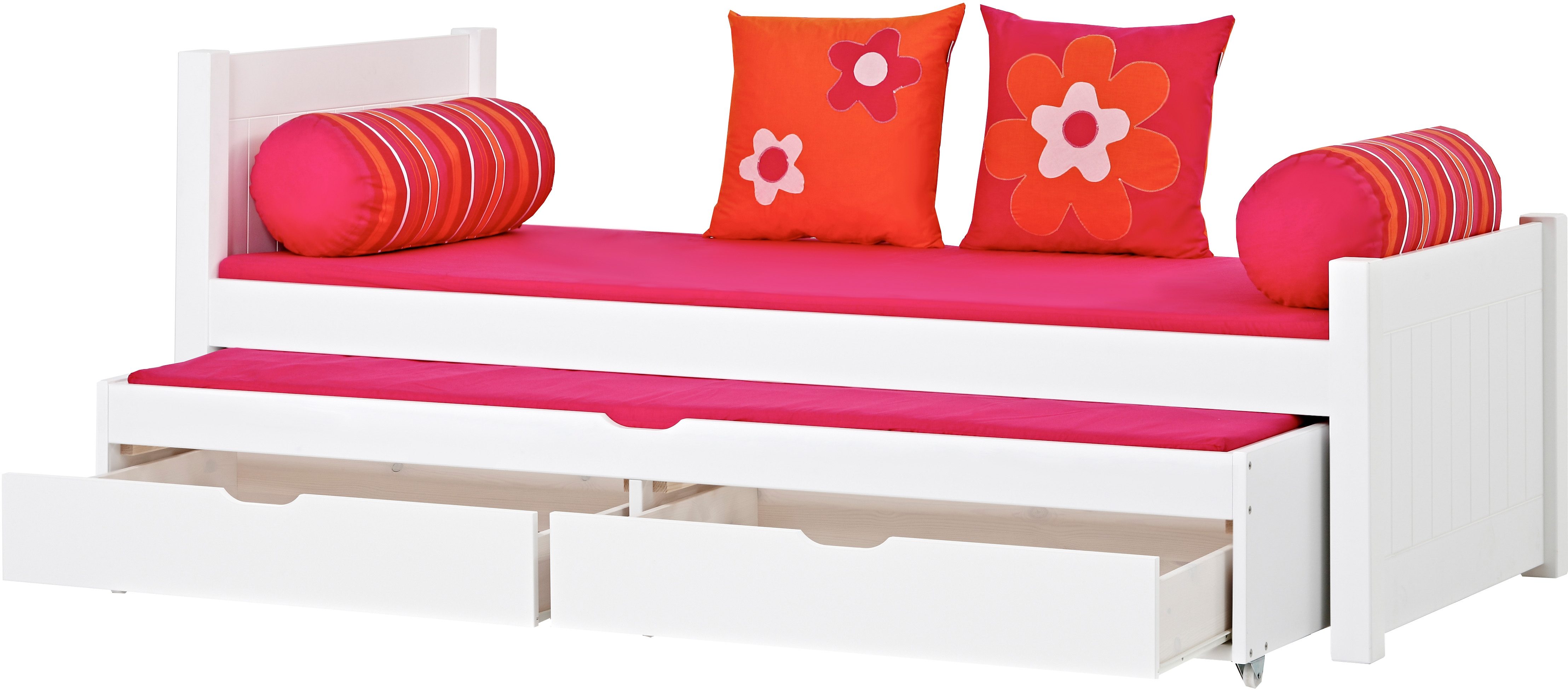 Hoppekids Kinderledikant Deluxe 90x200 + uittrekbaar logeerbed