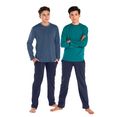 authentic le jogger pyjama in basiskleuren (set, set van 2) multicolor