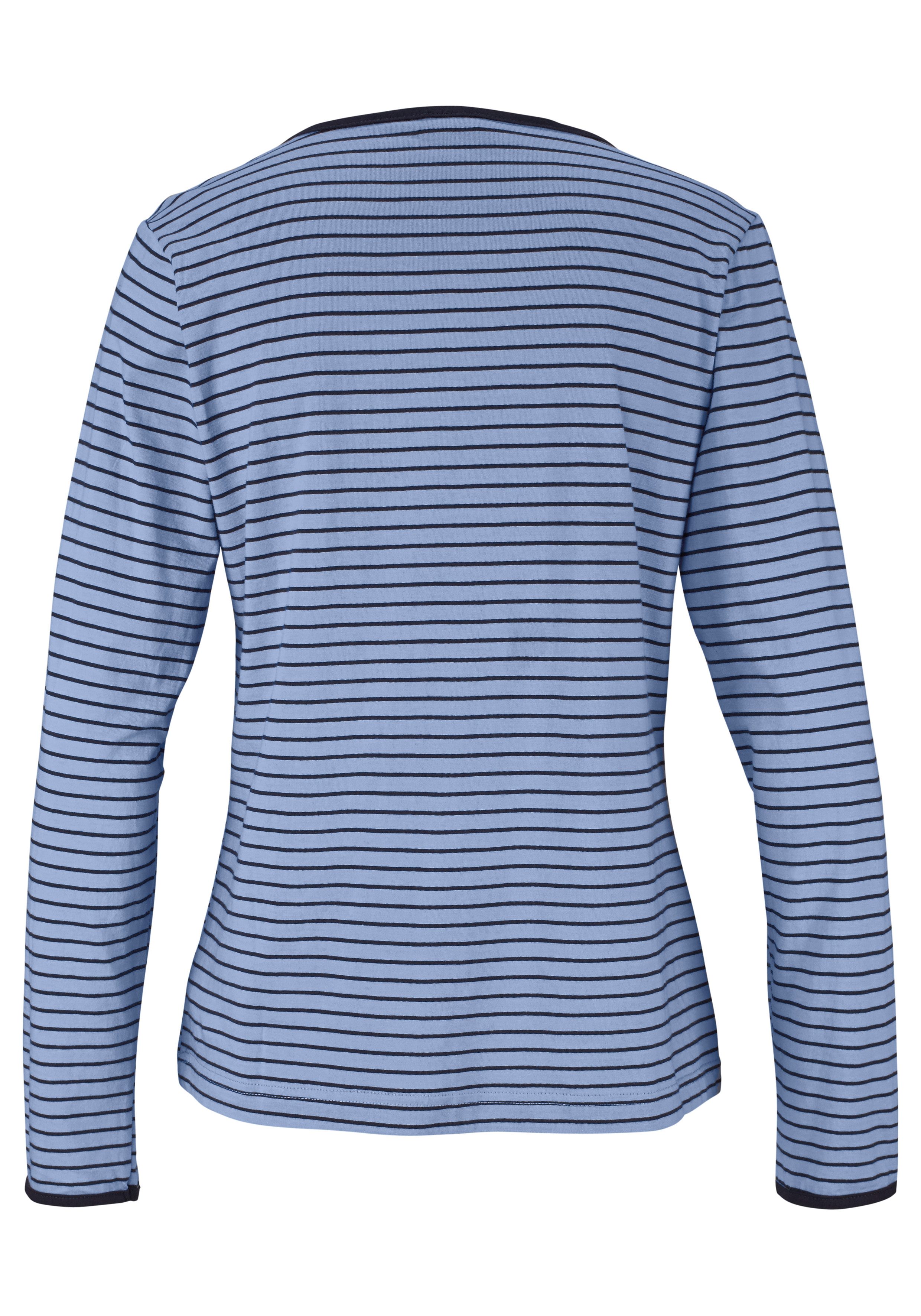 H.I.S Pyjama met strepen van voorgeverfd garen (2-delig, 1 stuk)