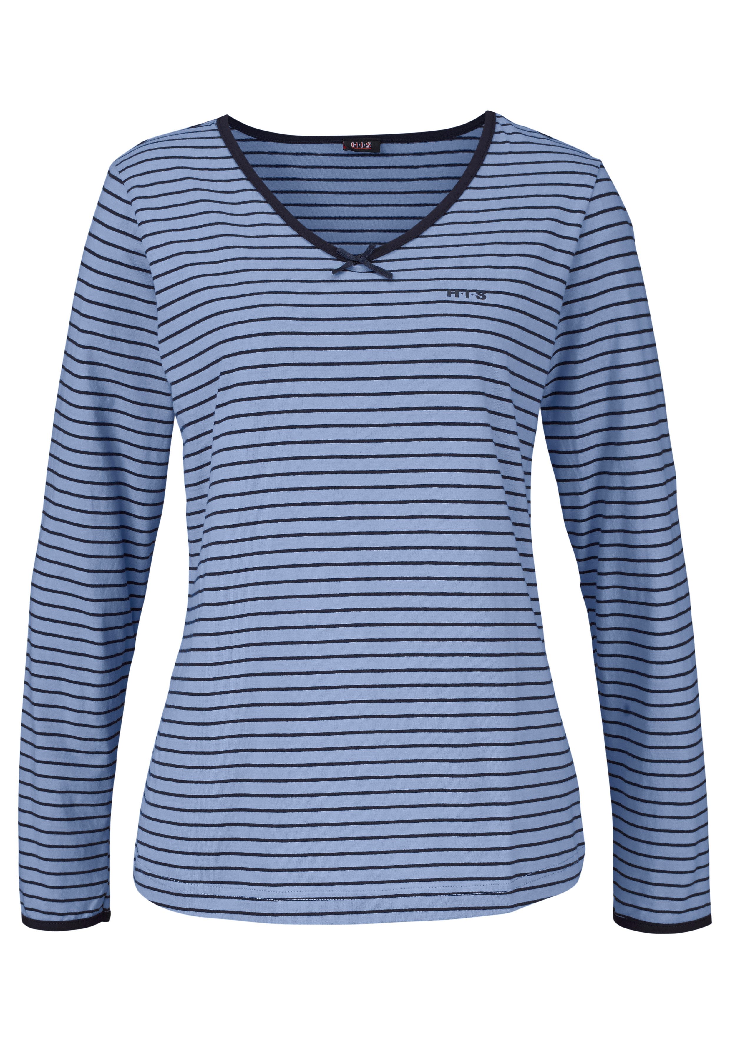 H.I.S Pyjama met strepen van voorgeverfd garen (2-delig, 1 stuk)
