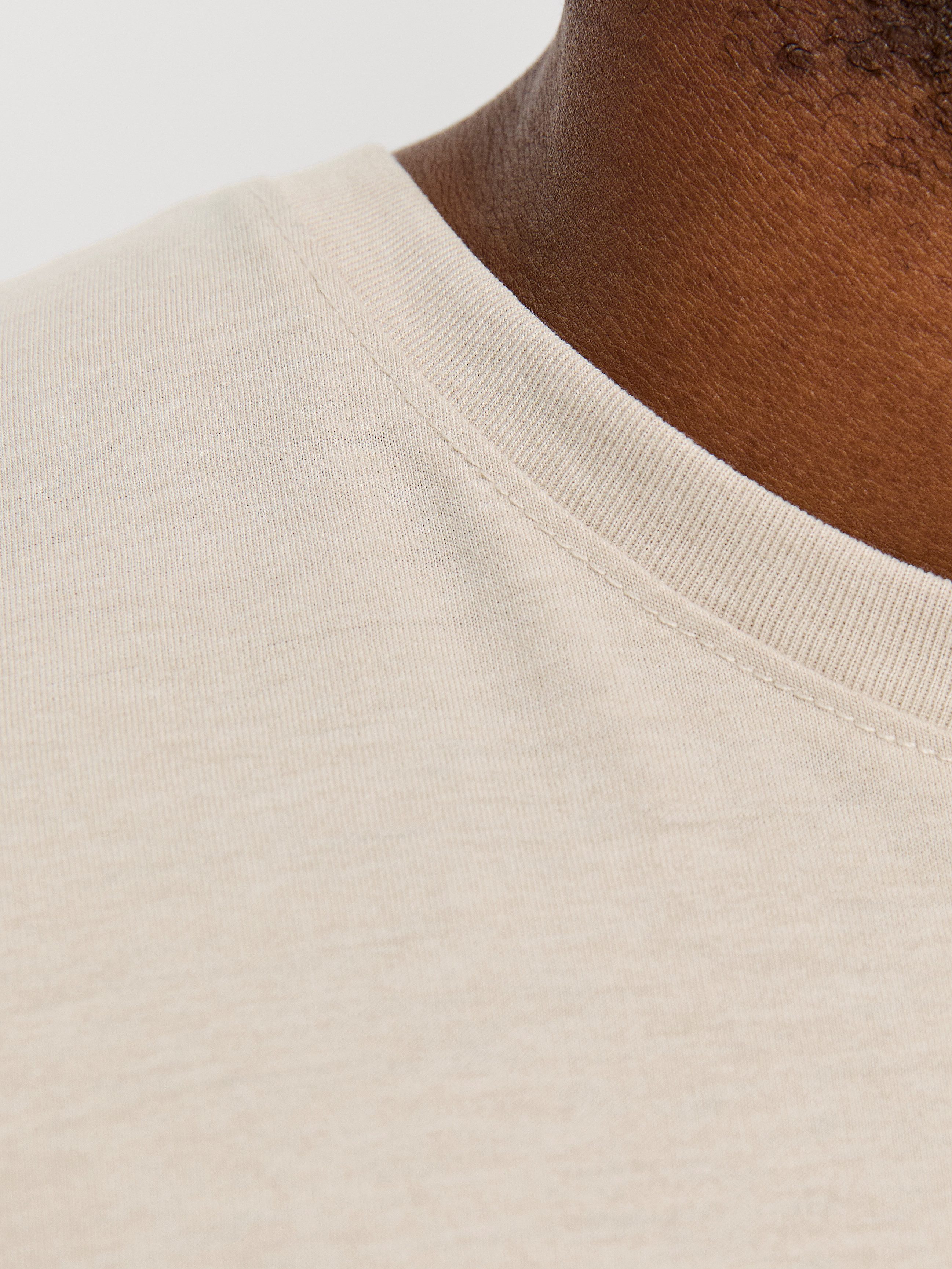 Jack & Jones PlusSize Shirt met ronde hals JJEORGANIC MEL TEE SS O-NECK NOOS PLS