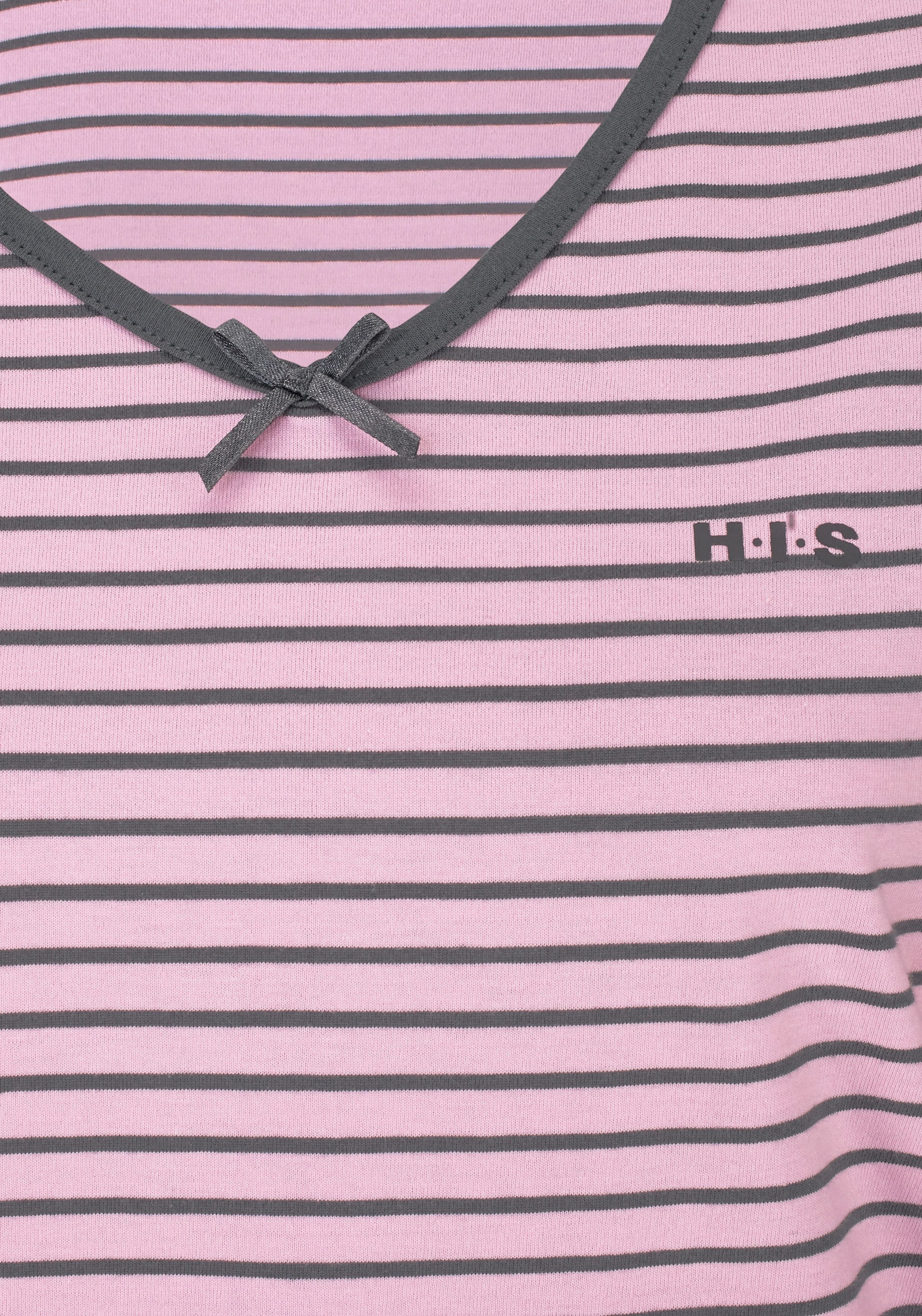 H.I.S Pyjama met strepen van voorgeverfd garen (2-delig, 1 stuk)