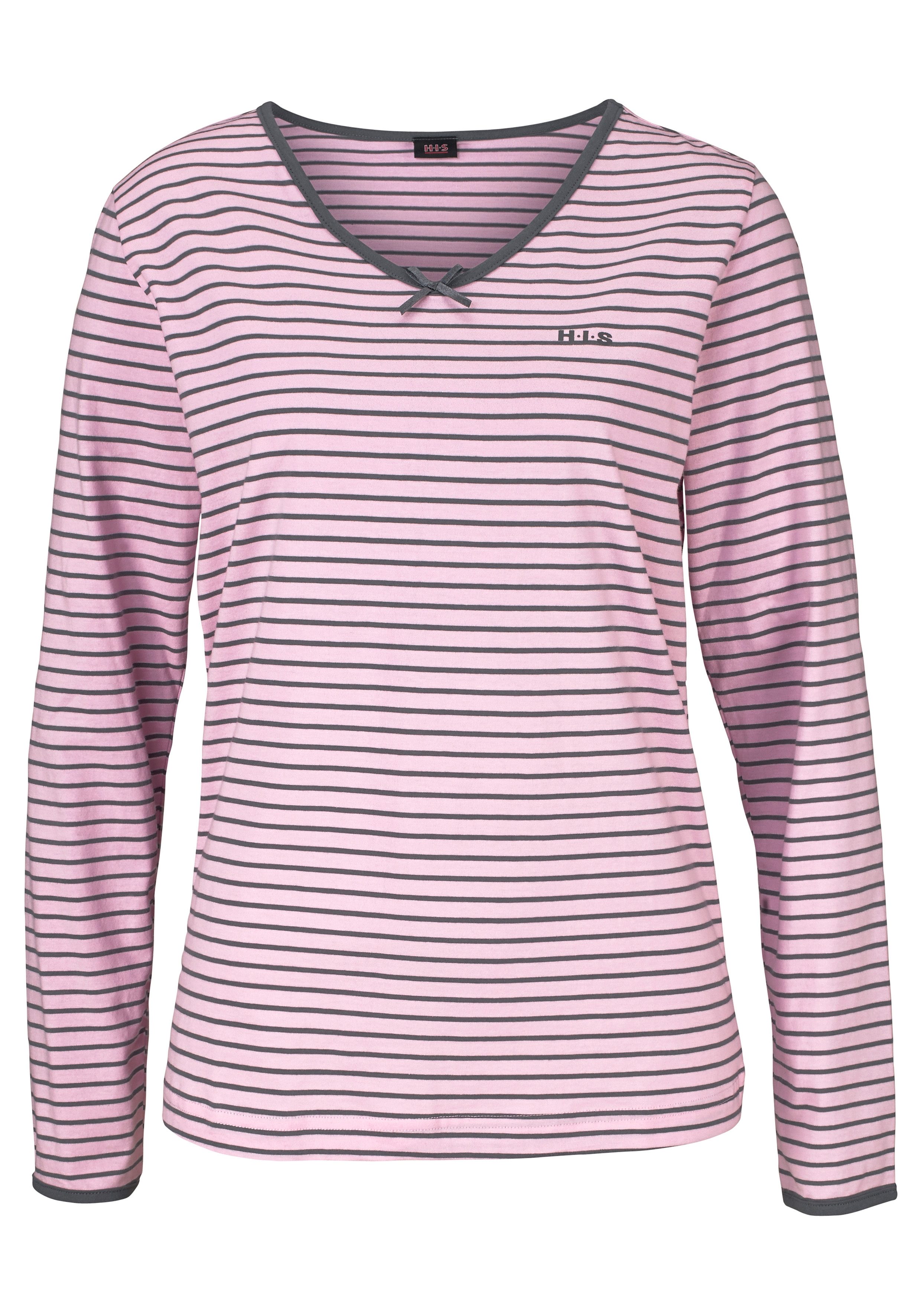 H.I.S Pyjama met strepen van voorgeverfd garen (2-delig, 1 stuk)