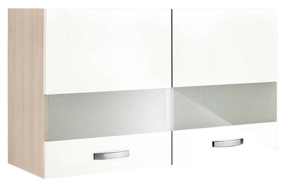 OPTIFIT Hangend kastje met glasdeur Faro , met metalen handgrepen, breedte 100 cm hangkasten wit