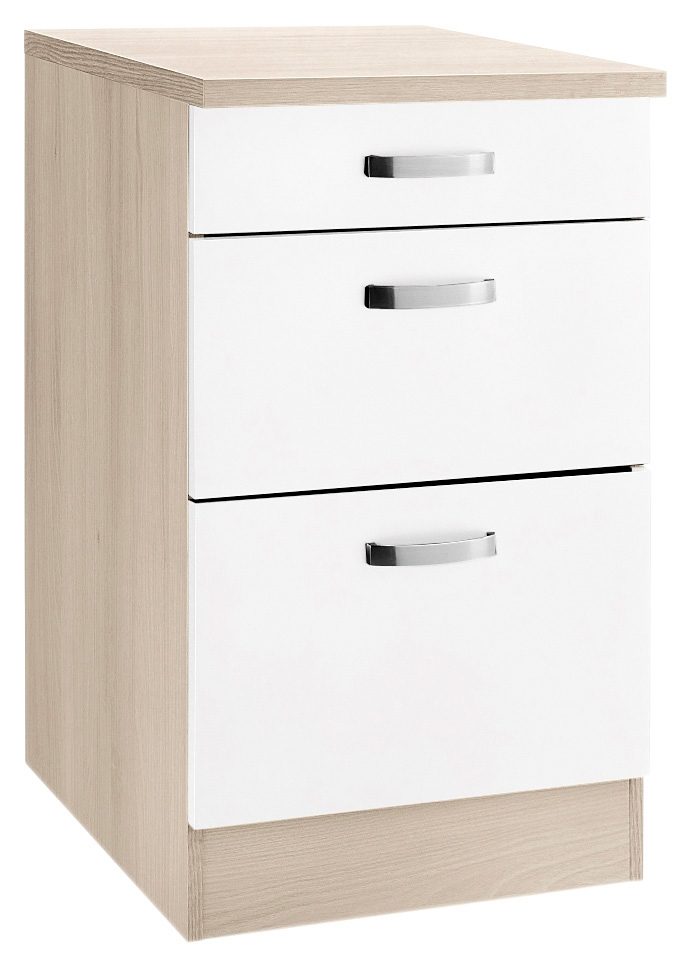 OPTIFIT Onderkast Faro , met metalen handgrepen, breedte 50 cm onderkasten wit