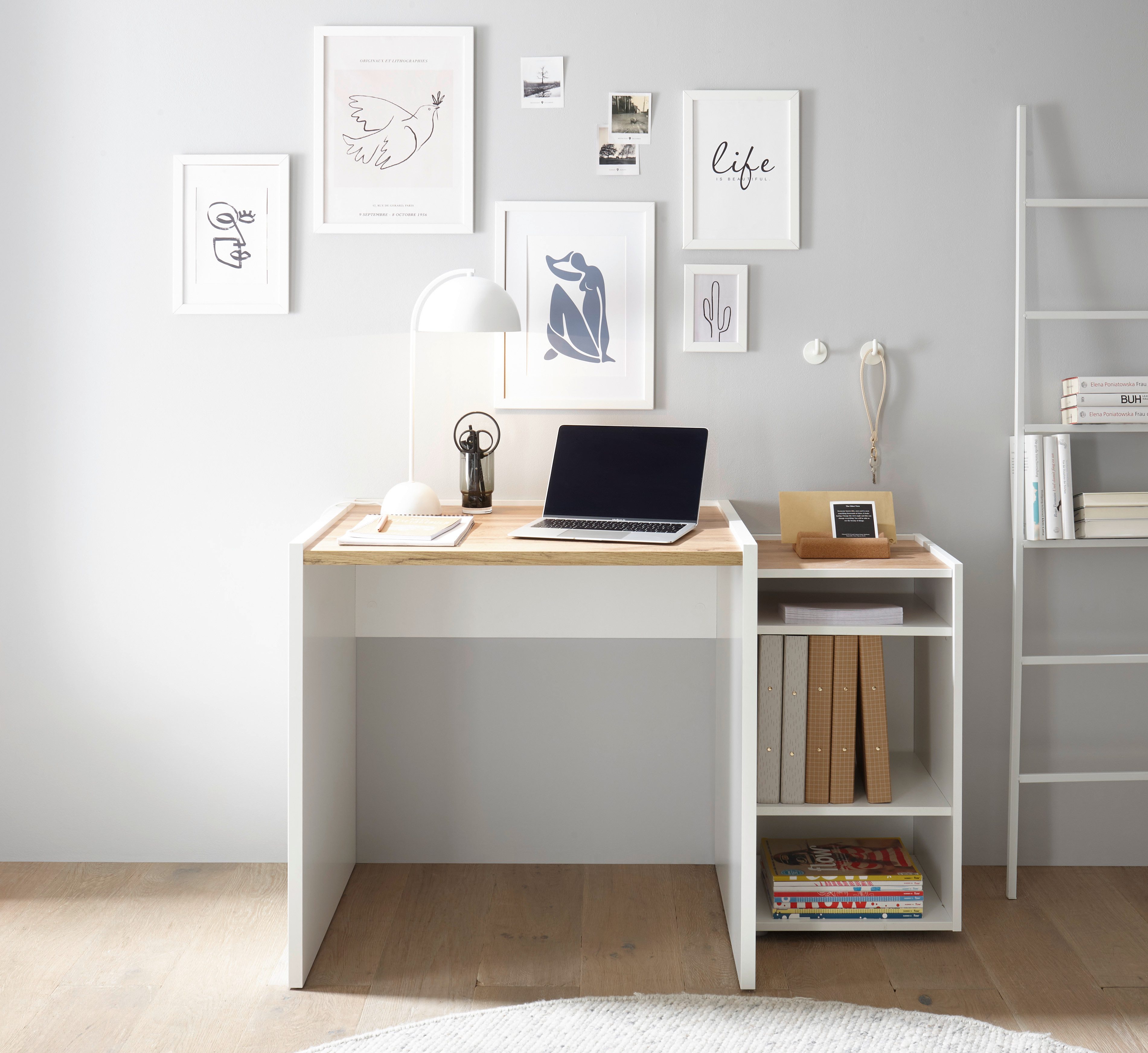 INOSIGN Bureau City/Giron moderne computertafel, gezellige thuiswerkplek, breedte 80 of 143 cm