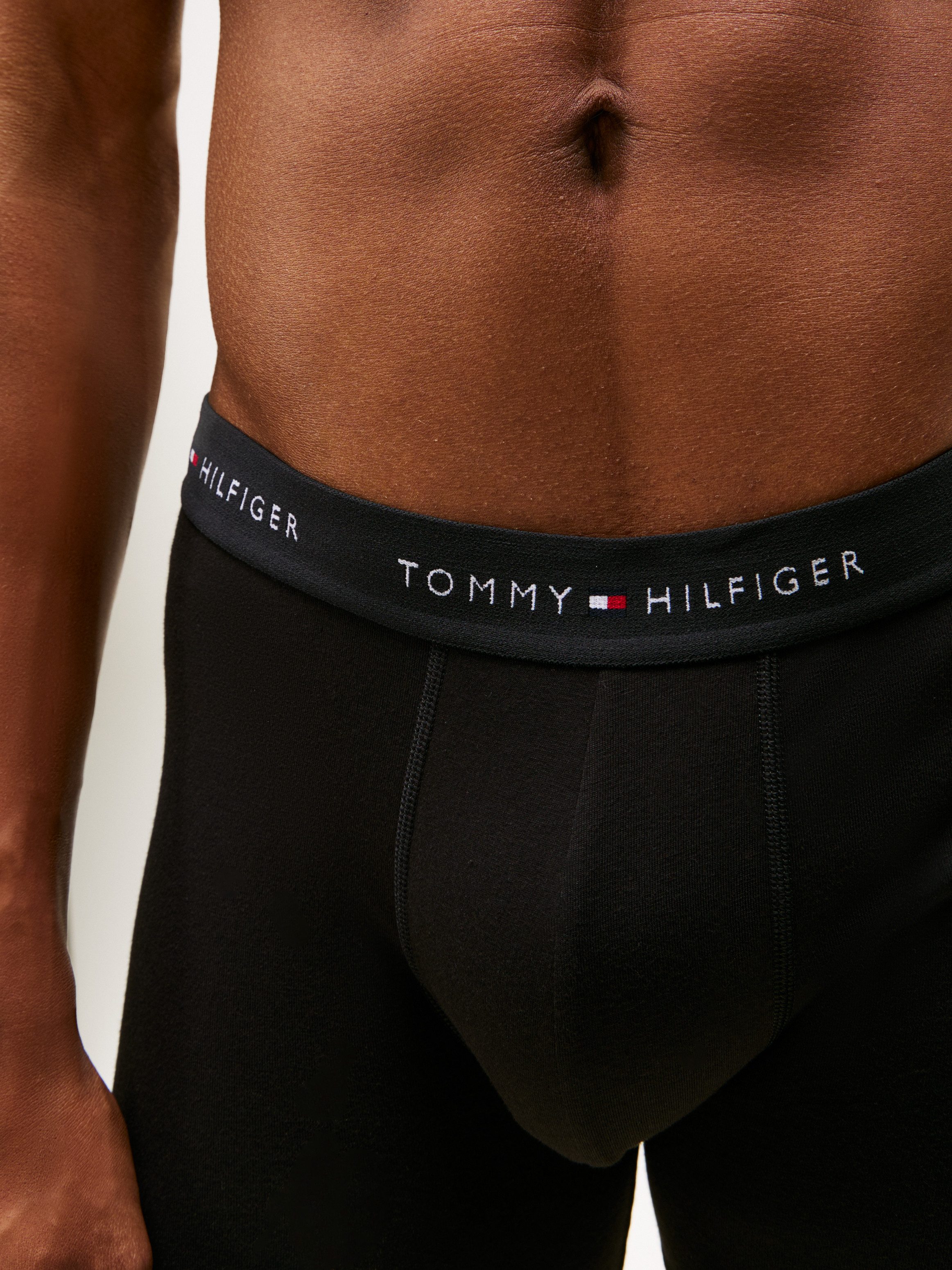 Tommy Hilfiger Underwear Boxershort 3P BOXER BRIEF WB met contrasterende logo-band (3 stuks)