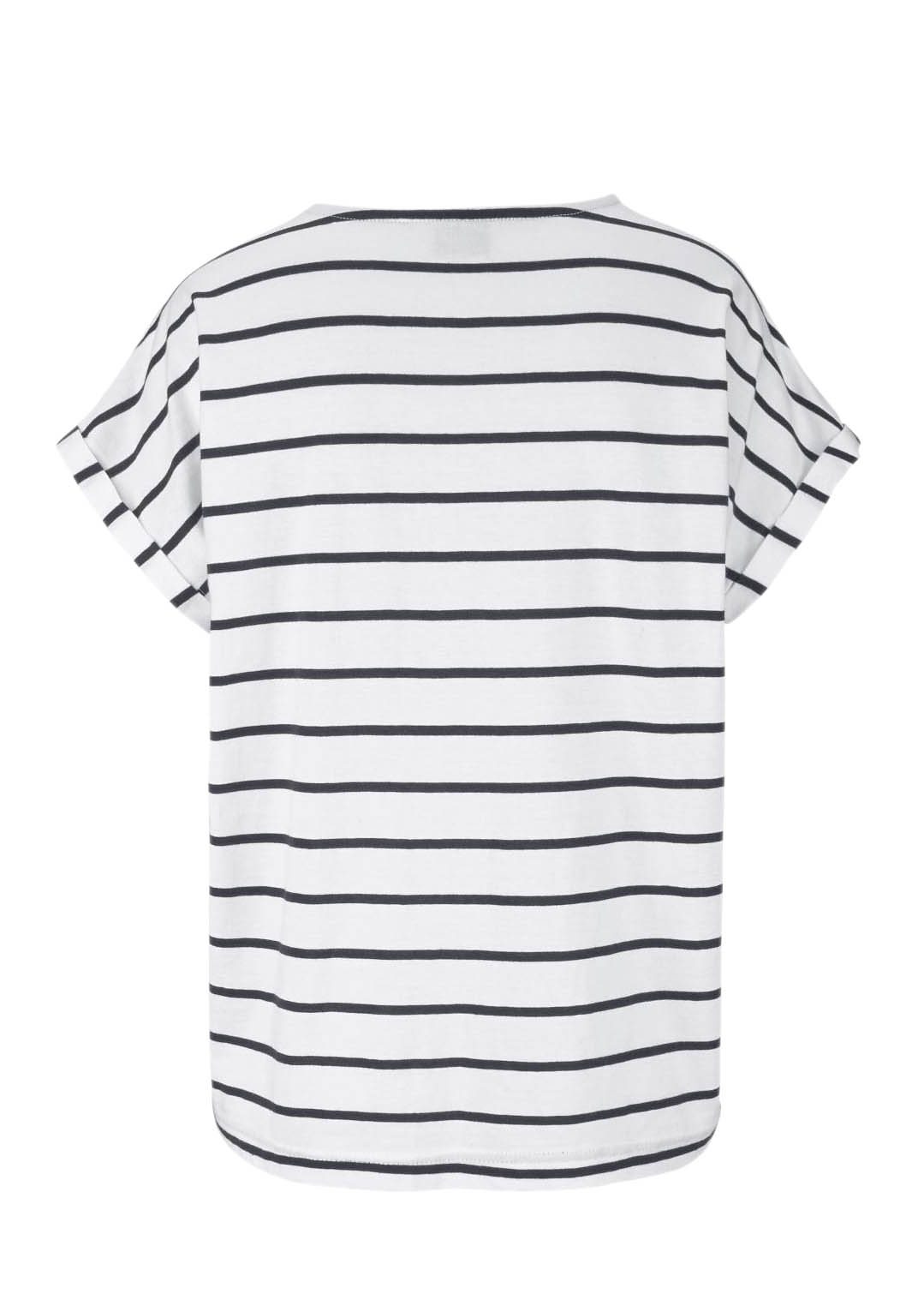 Buffalo Pyjama in streep-look met gekleurde frontprint (2-delig, 1 stuk)