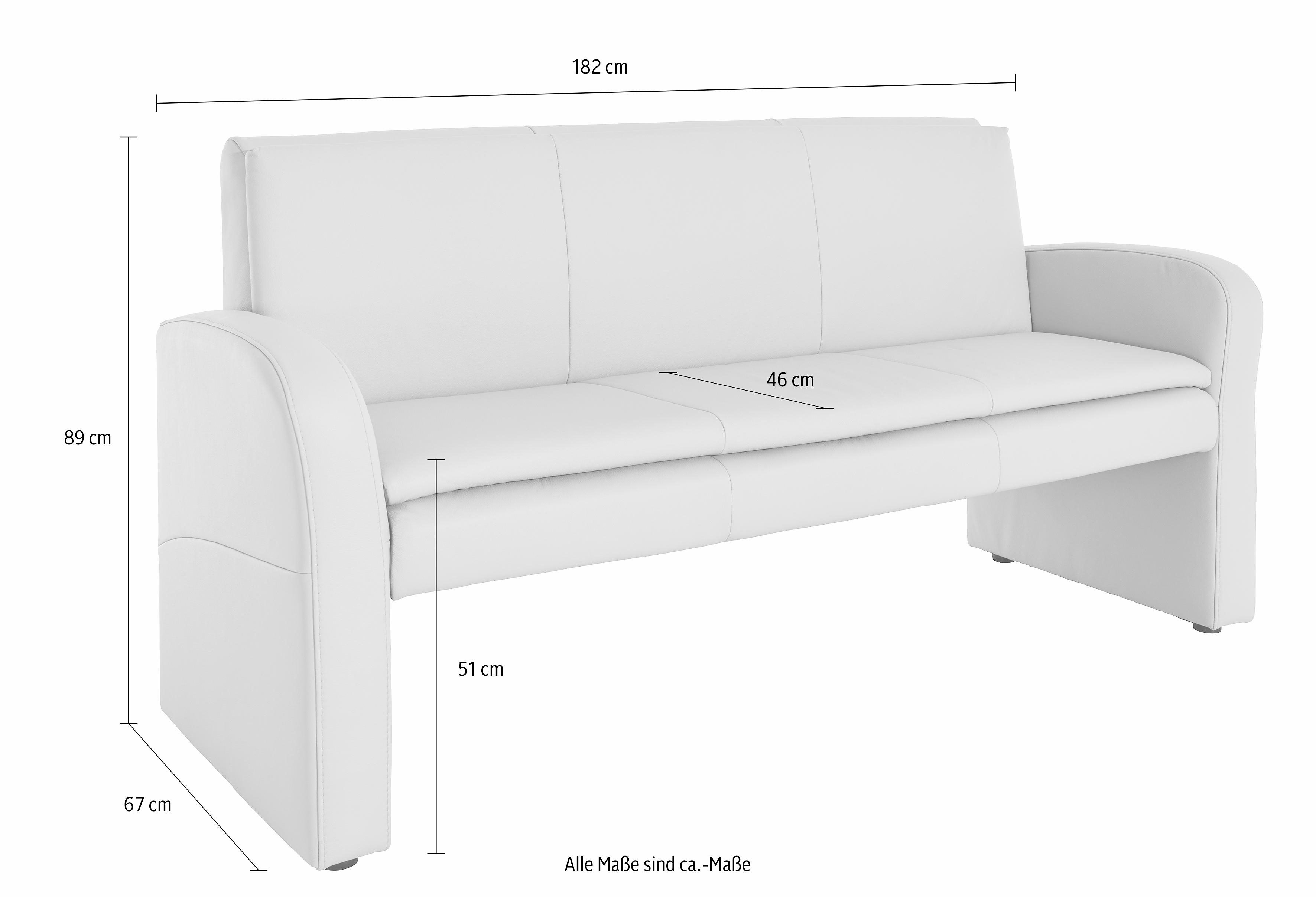 exxpo - sofa fashion Hockerbank Cortado, 3-zits keukenbank met hoog zitcomfort