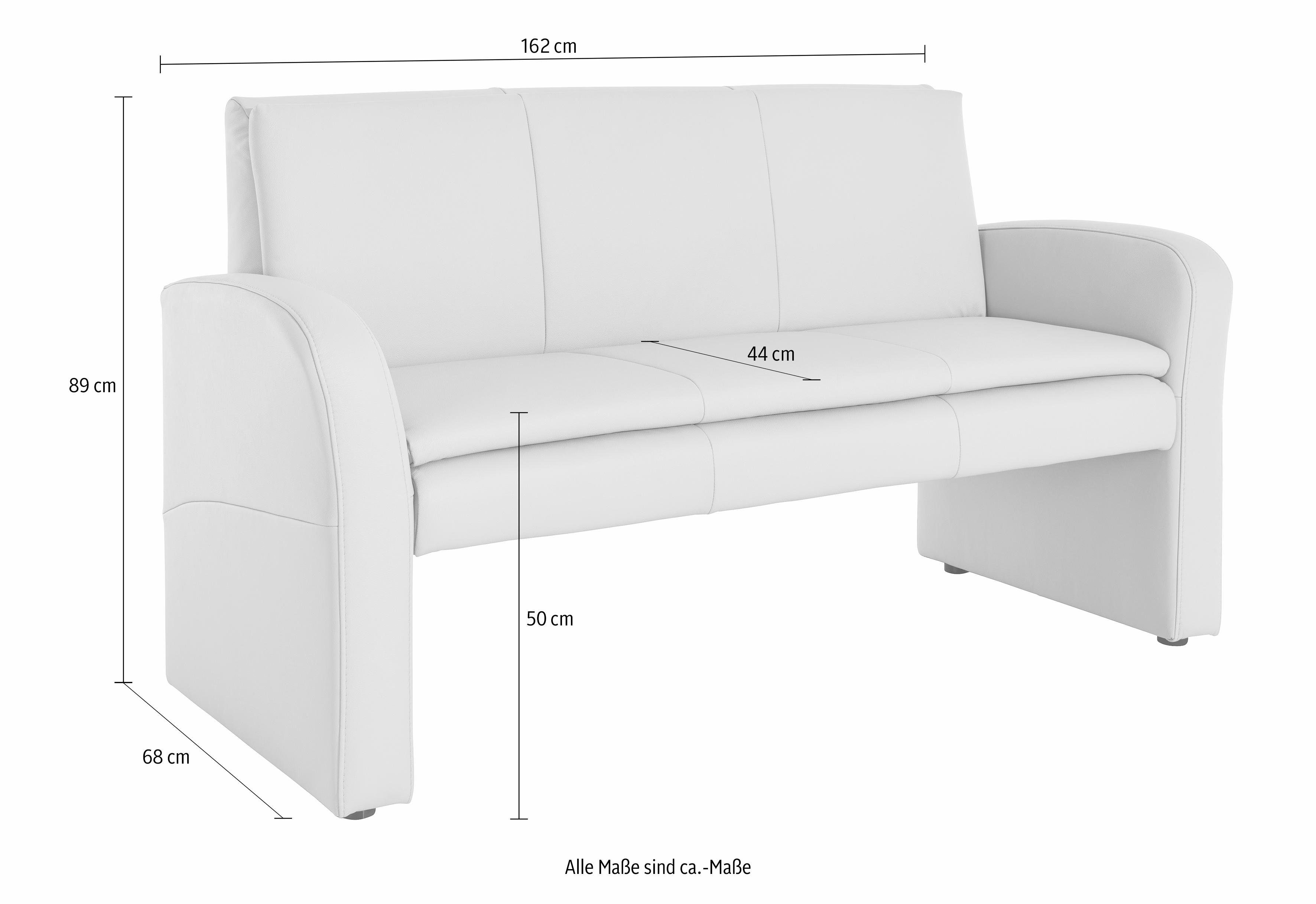exxpo - sofa fashion Bank Cortado, elegant en tijdloos, comfortabel hoge bodemvrijheid, mooie detailverwerking, optioneel leren bekleding