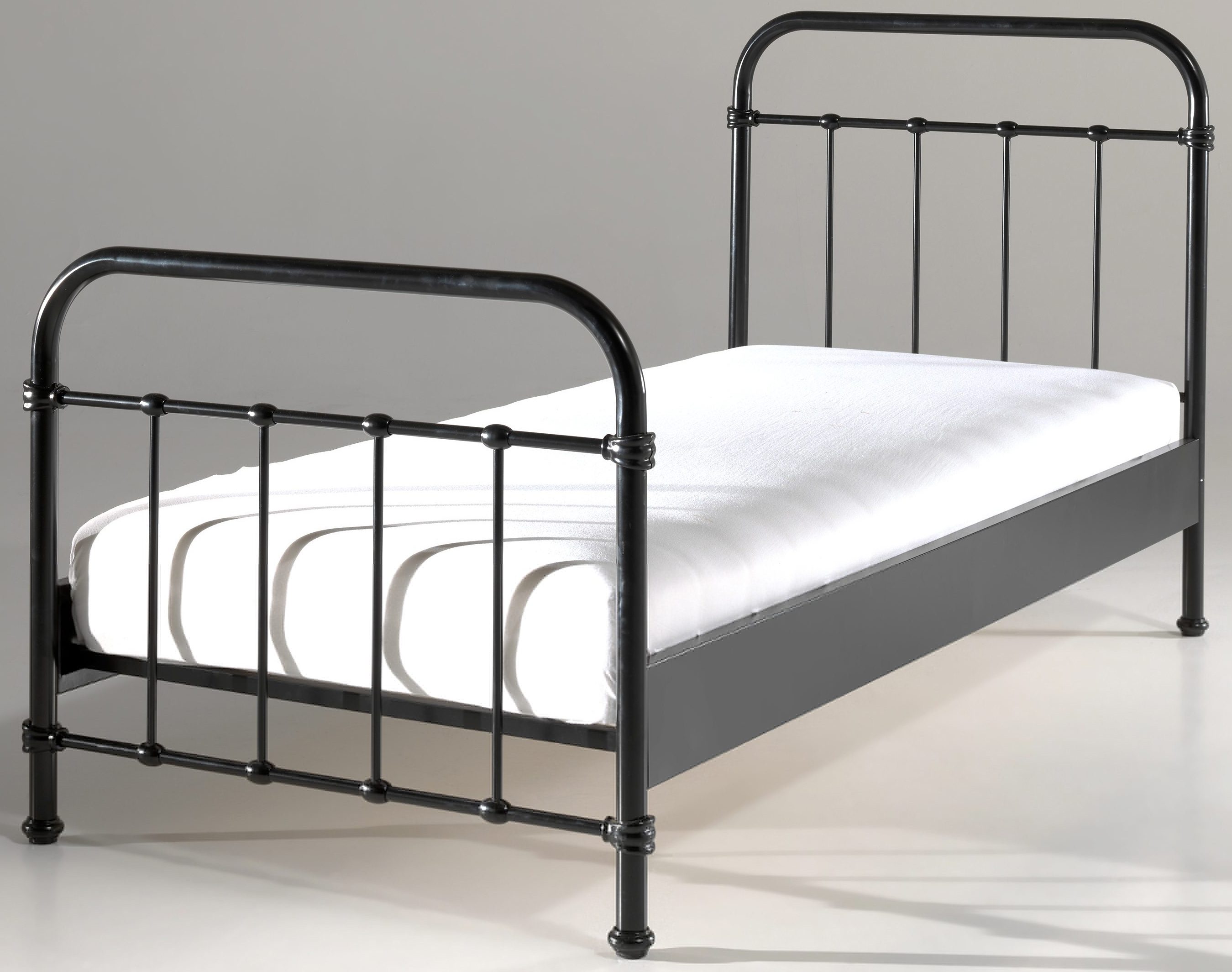 Vipack 1-persoonsledikant New York, bedframe metaal, poedergecoat, in tijdloos ontwerp